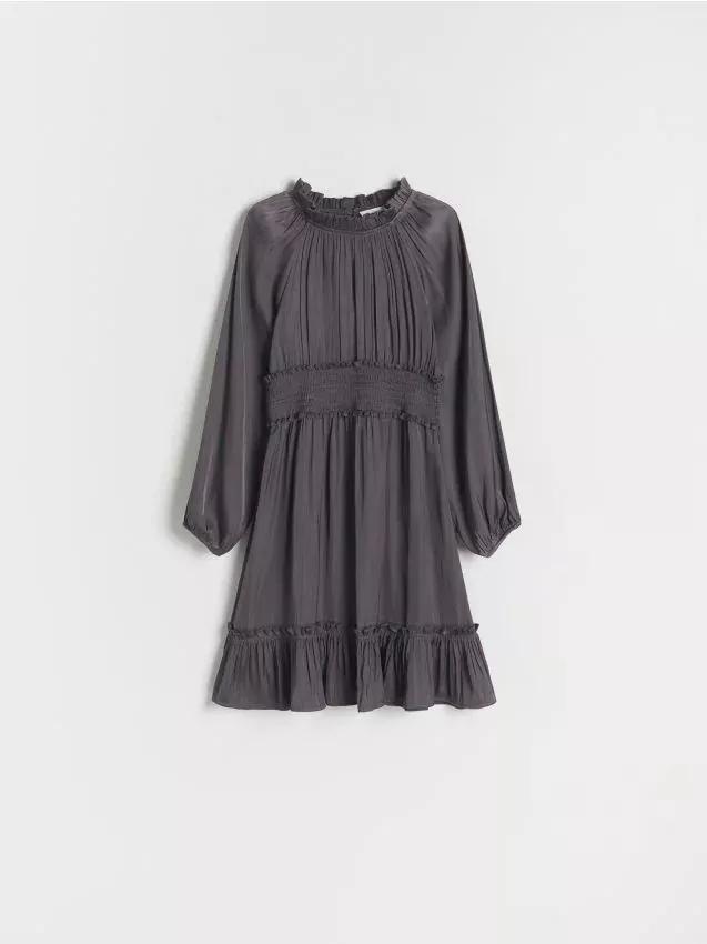 Grey Shiny Dress, Kids Girls, , large image number 1