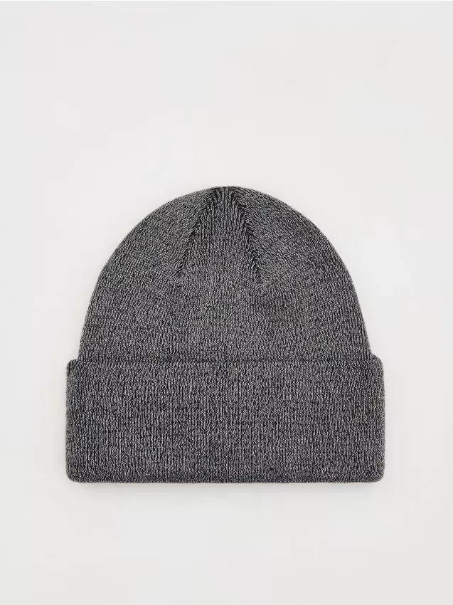 Black Viscose Blend Beanie, Black, large image number 0