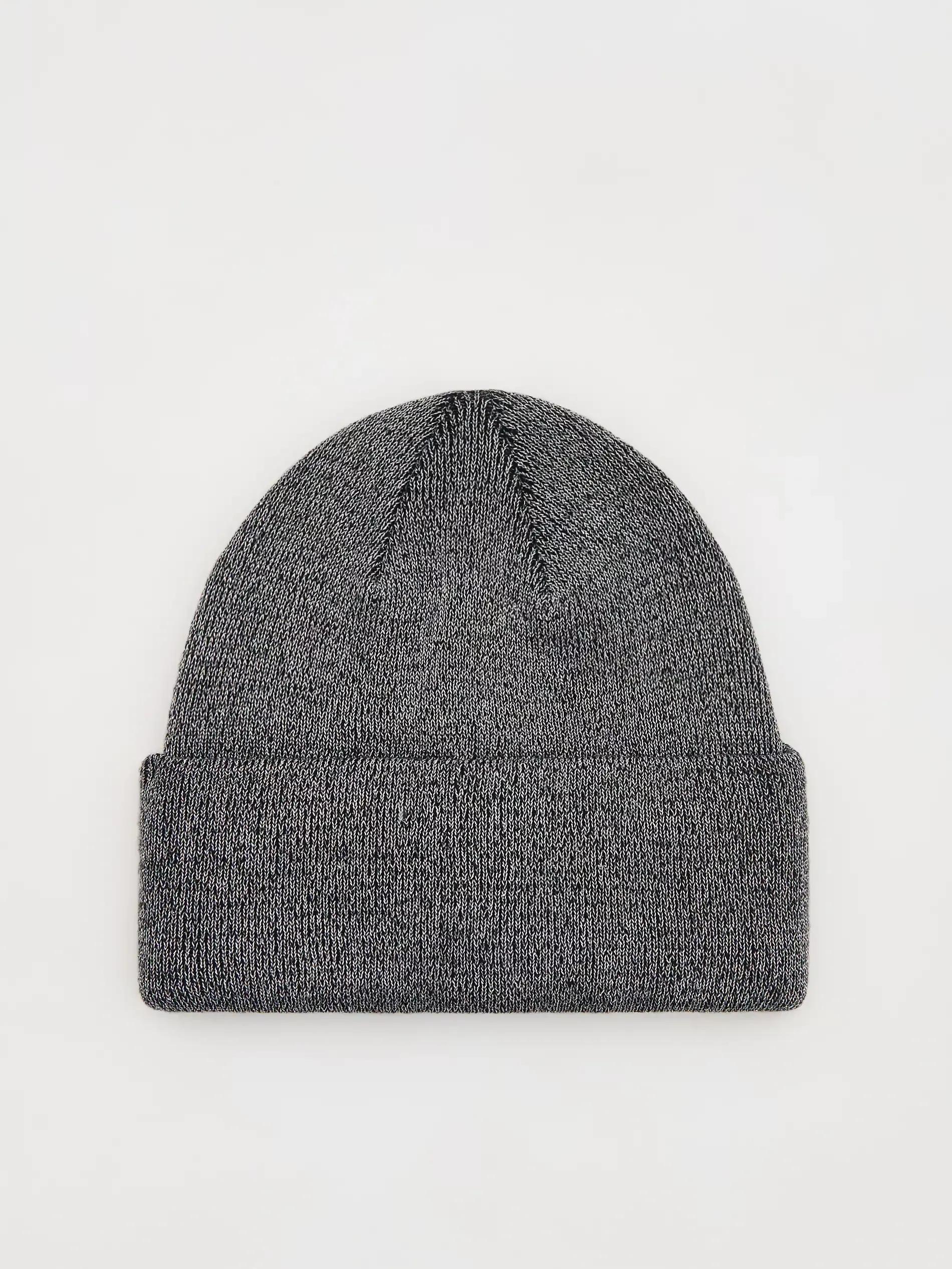 Black Viscose Blend Beanie, Black, large image number 1