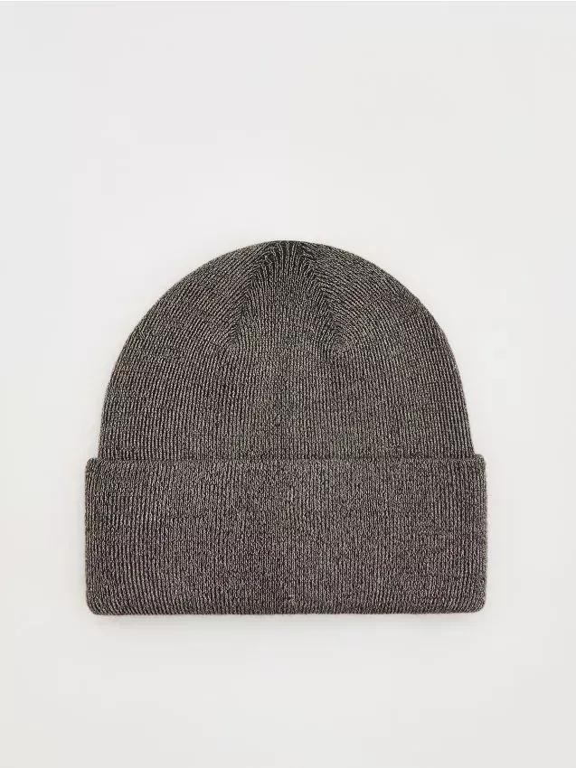 Gold Viscose Blend Beanie, Golden, large image number 0