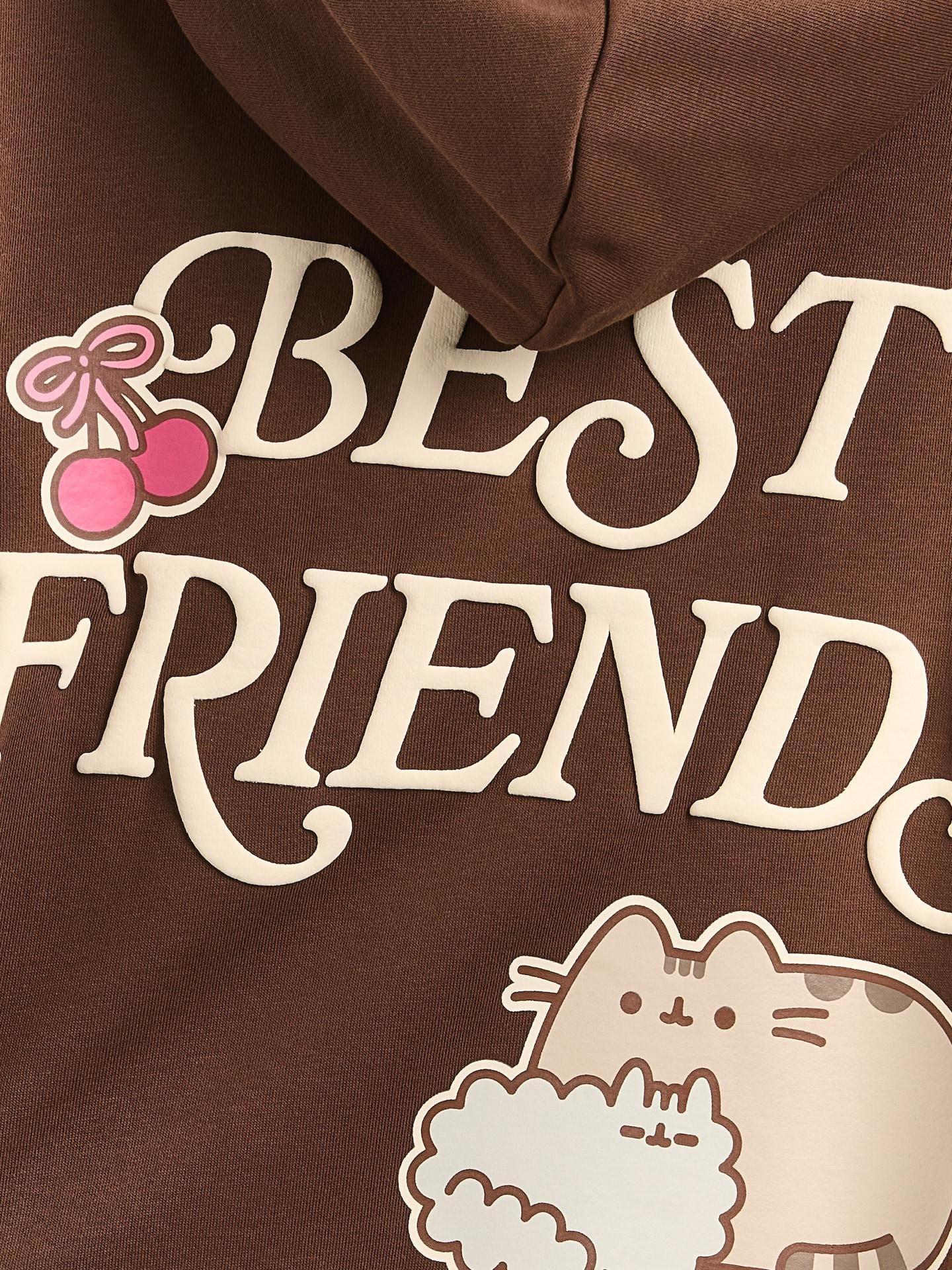 Brown Pusheen Sweatshirt With Applique, Brown, large image number 4