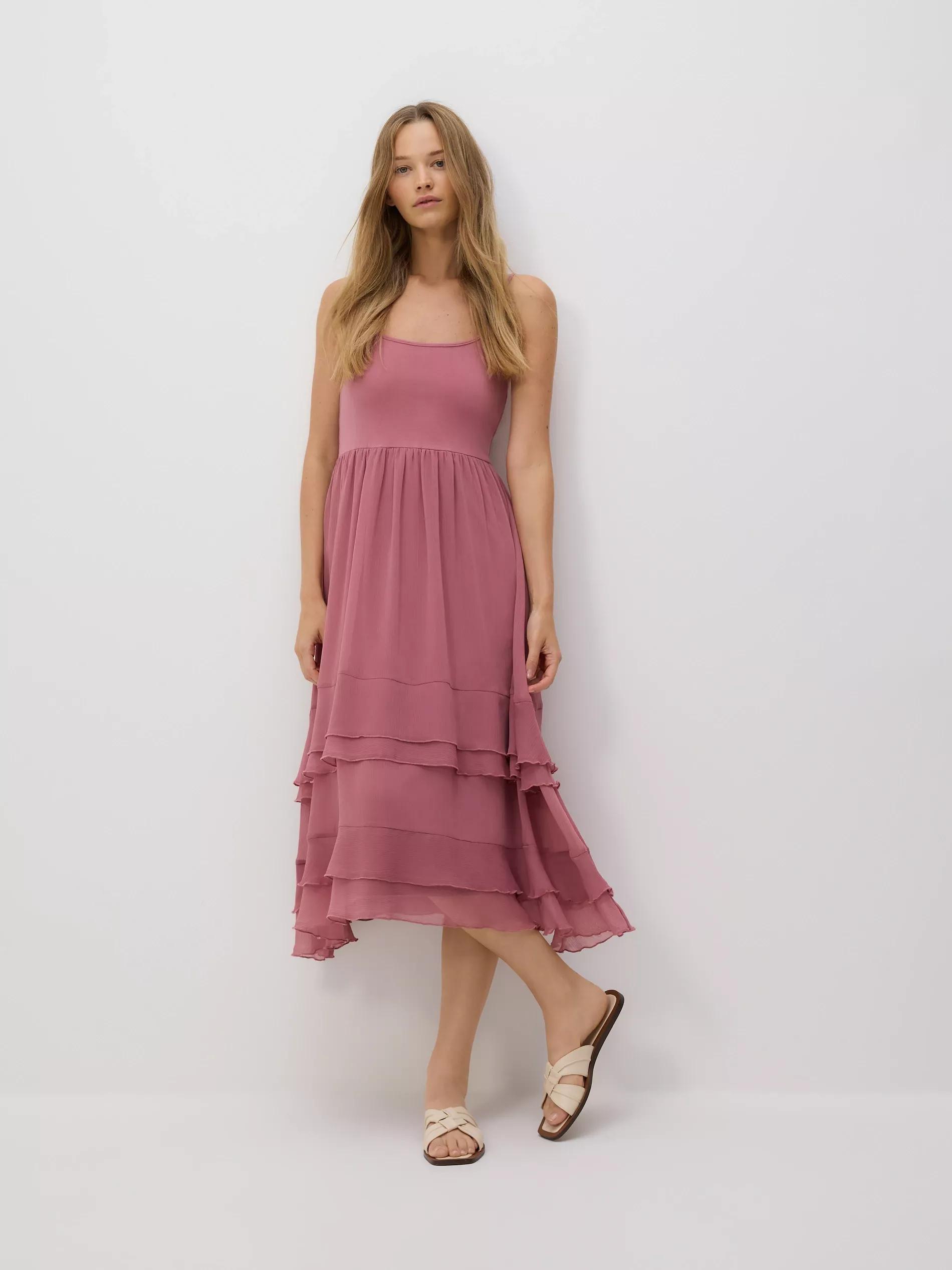 DUSTY ROSE Cotton sleeveless dress, Pink, medium
