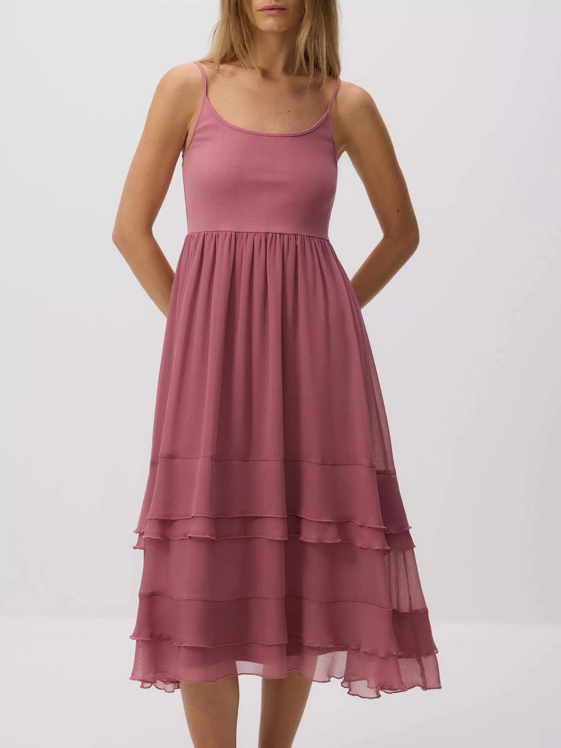 DUSTY ROSE Cotton sleeveless dress, Pink, medium