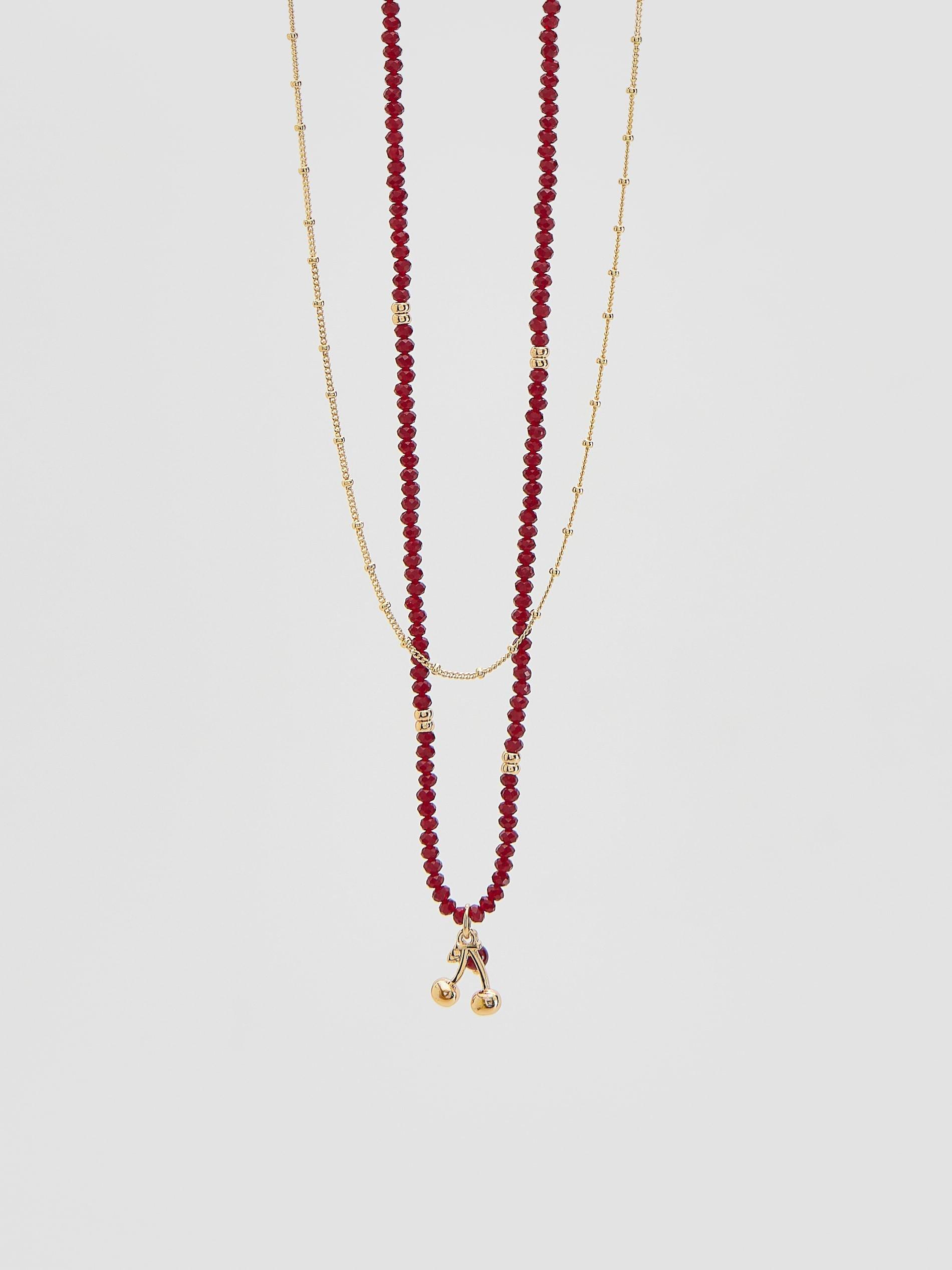 Mahogany Necklace Set, Burgundy, large image number 0