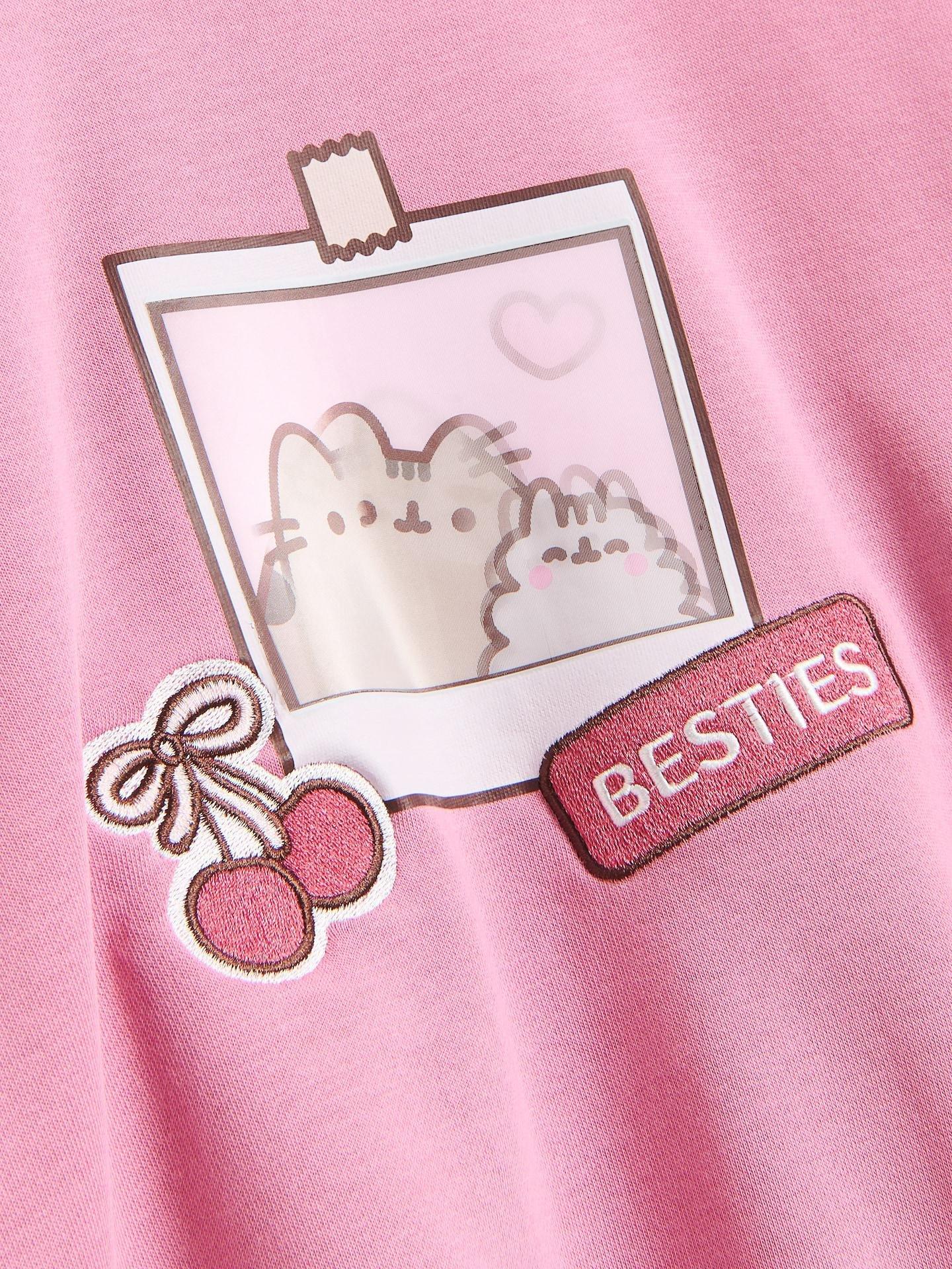 Purple Pusheen Sweatshirt With 3D Applique, Purple, medium
