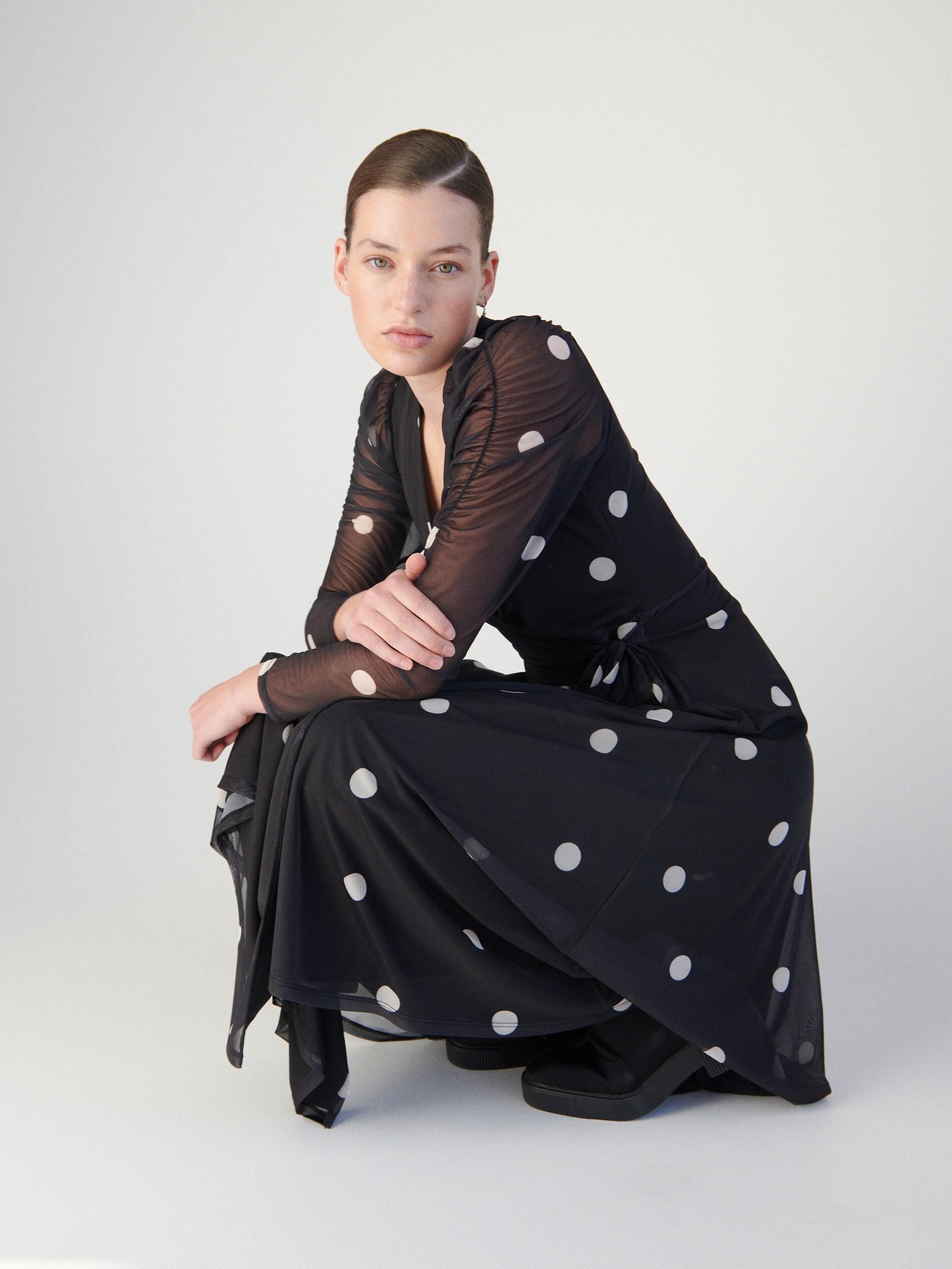 Multicolor Polka Dot Dress, , large image number 0