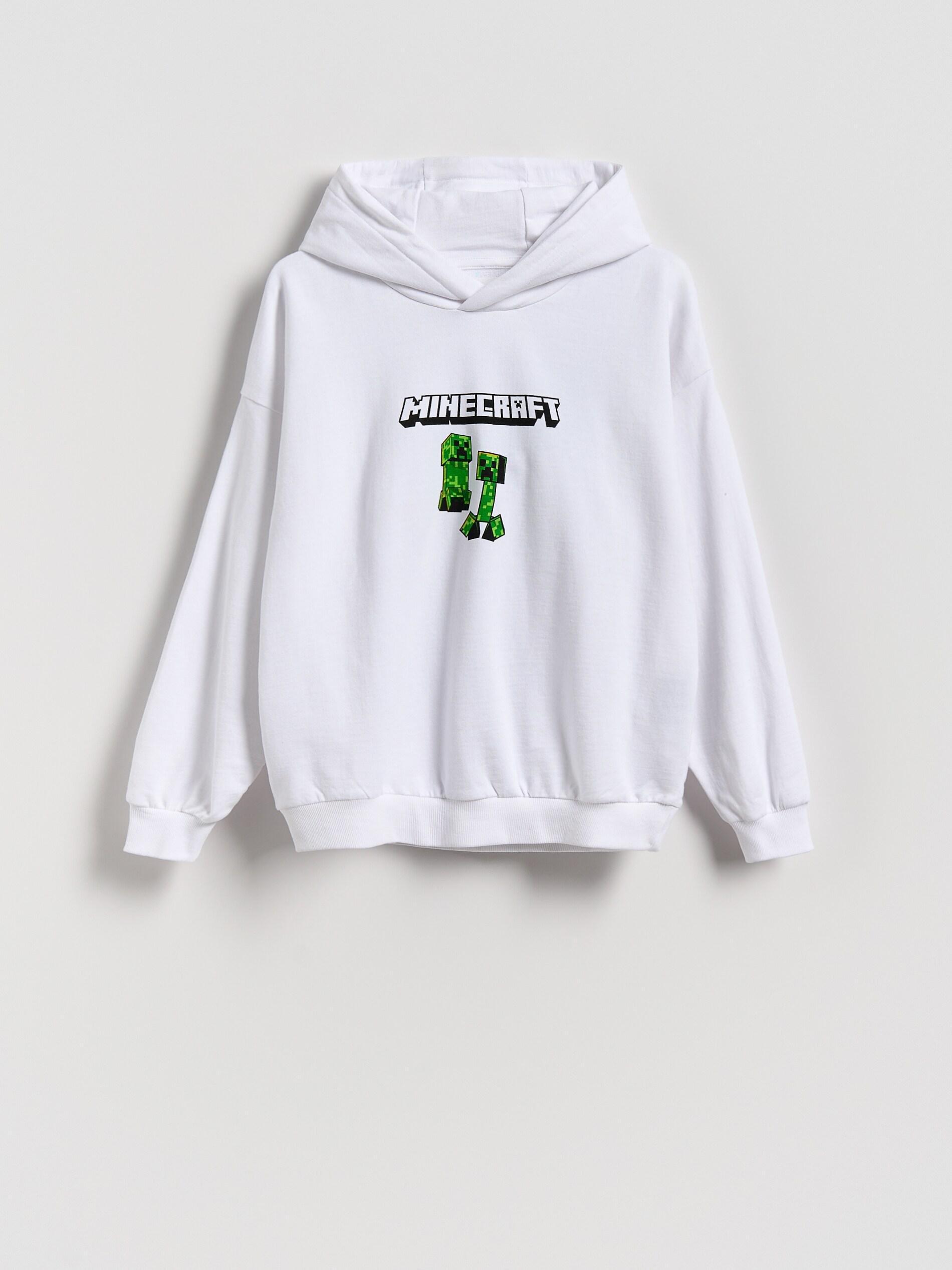 White Minecraft Sweatshirt, White, large image number 0