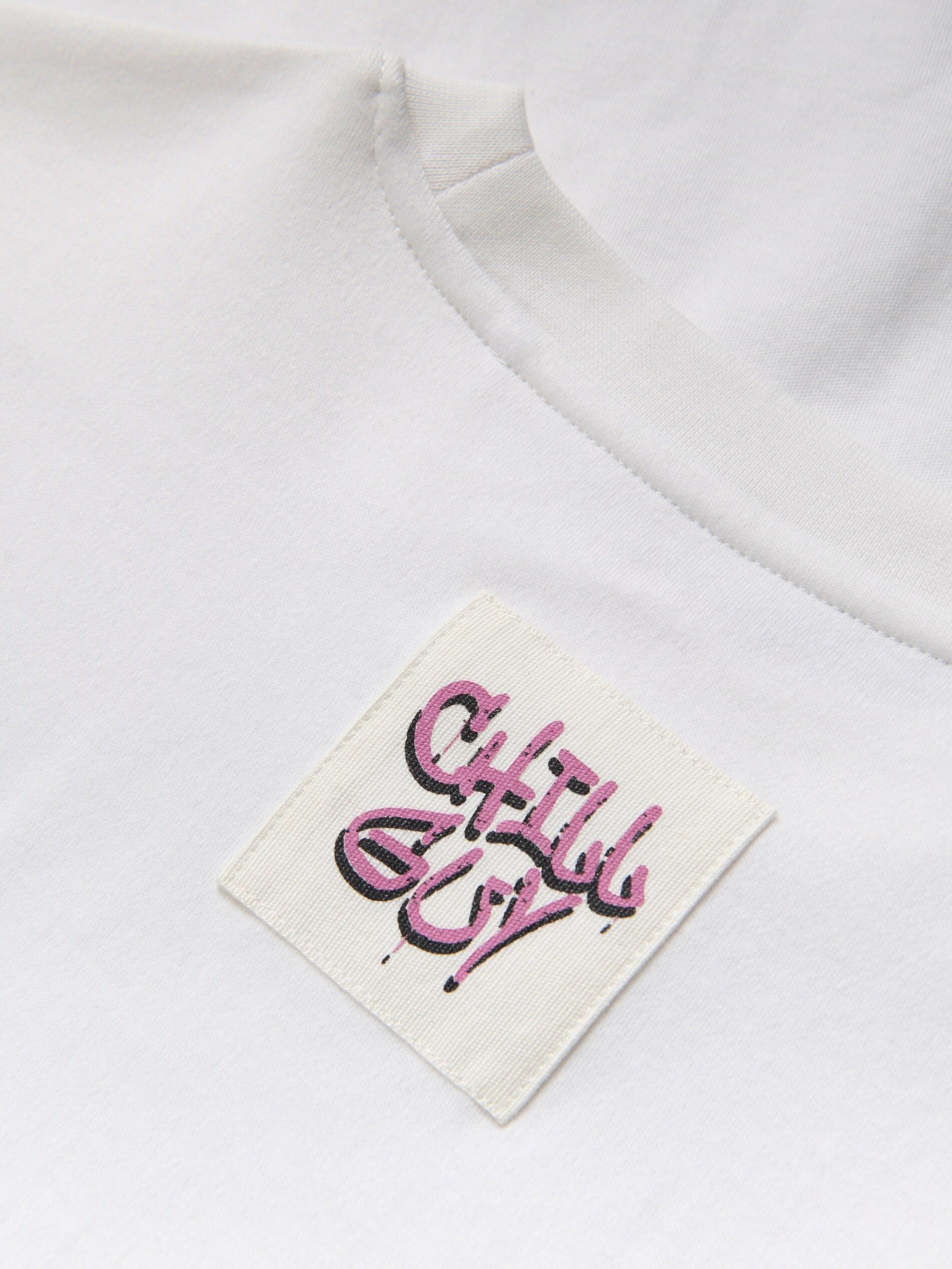 Cream T-Shirt With Print, Ivory, medium