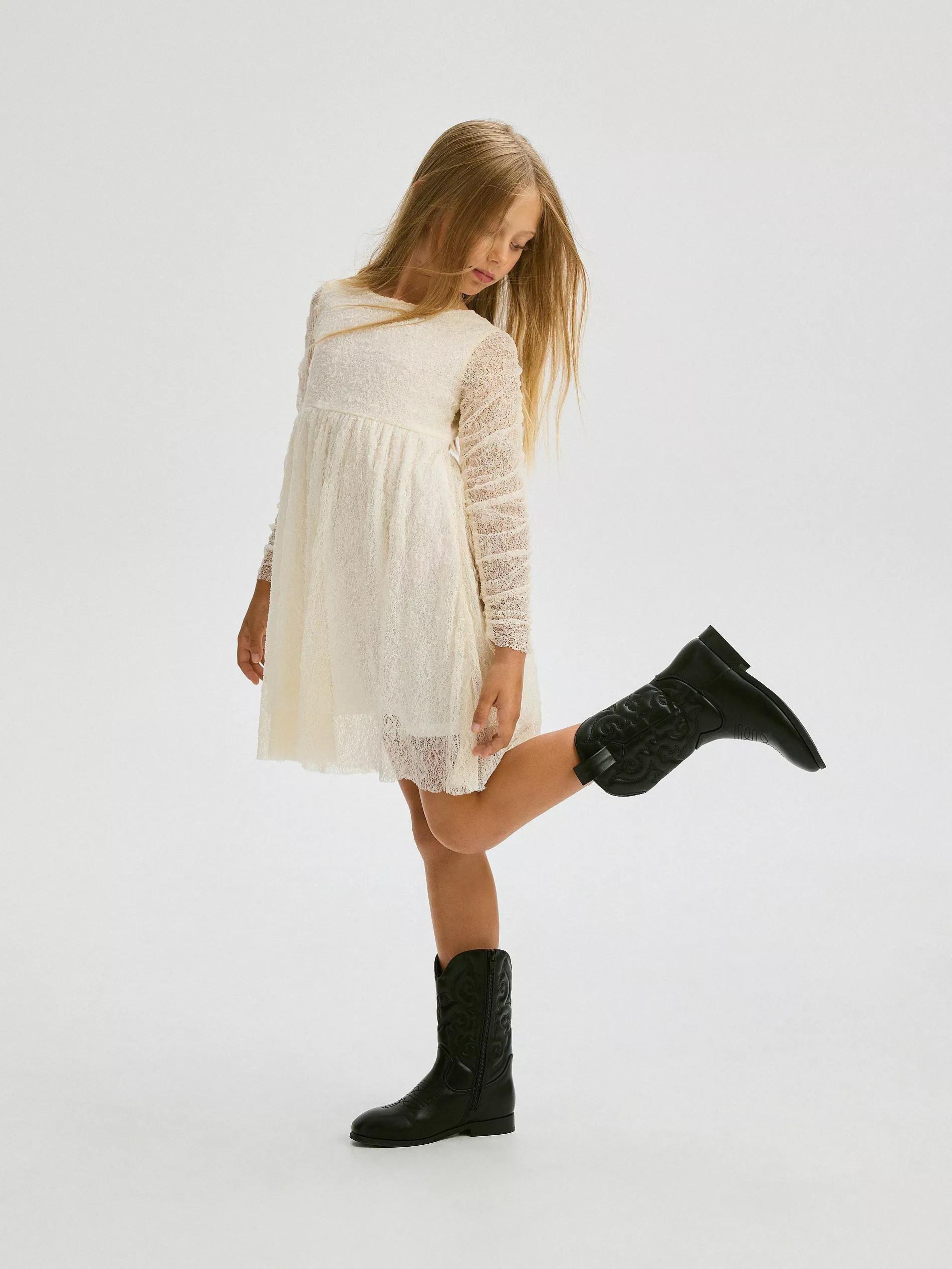 Cream Lace Dress, , large image number 1