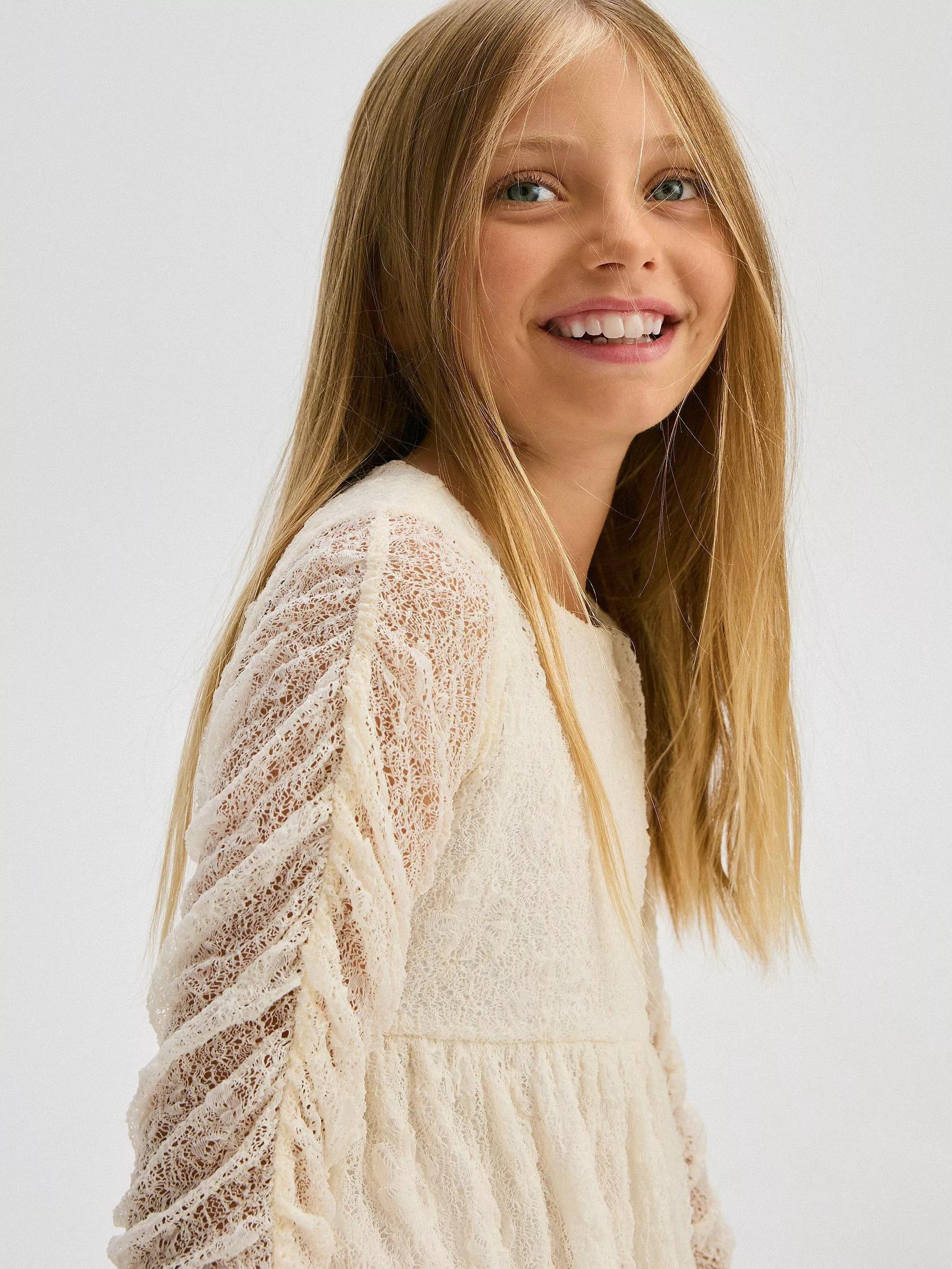 Cream Lace Dress, , large image number 3