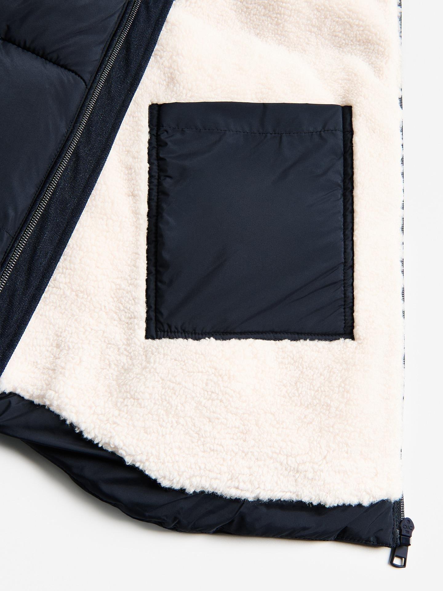 Navy Quilted Vest With Stand Up Collar, Navy, large image number 6