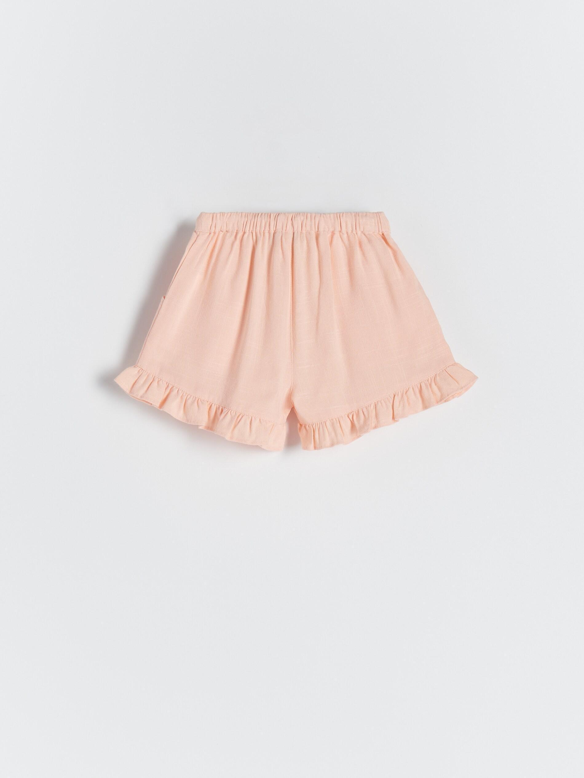 Peach Shorts With Ruffled Hemming, Girls, , large image number 2