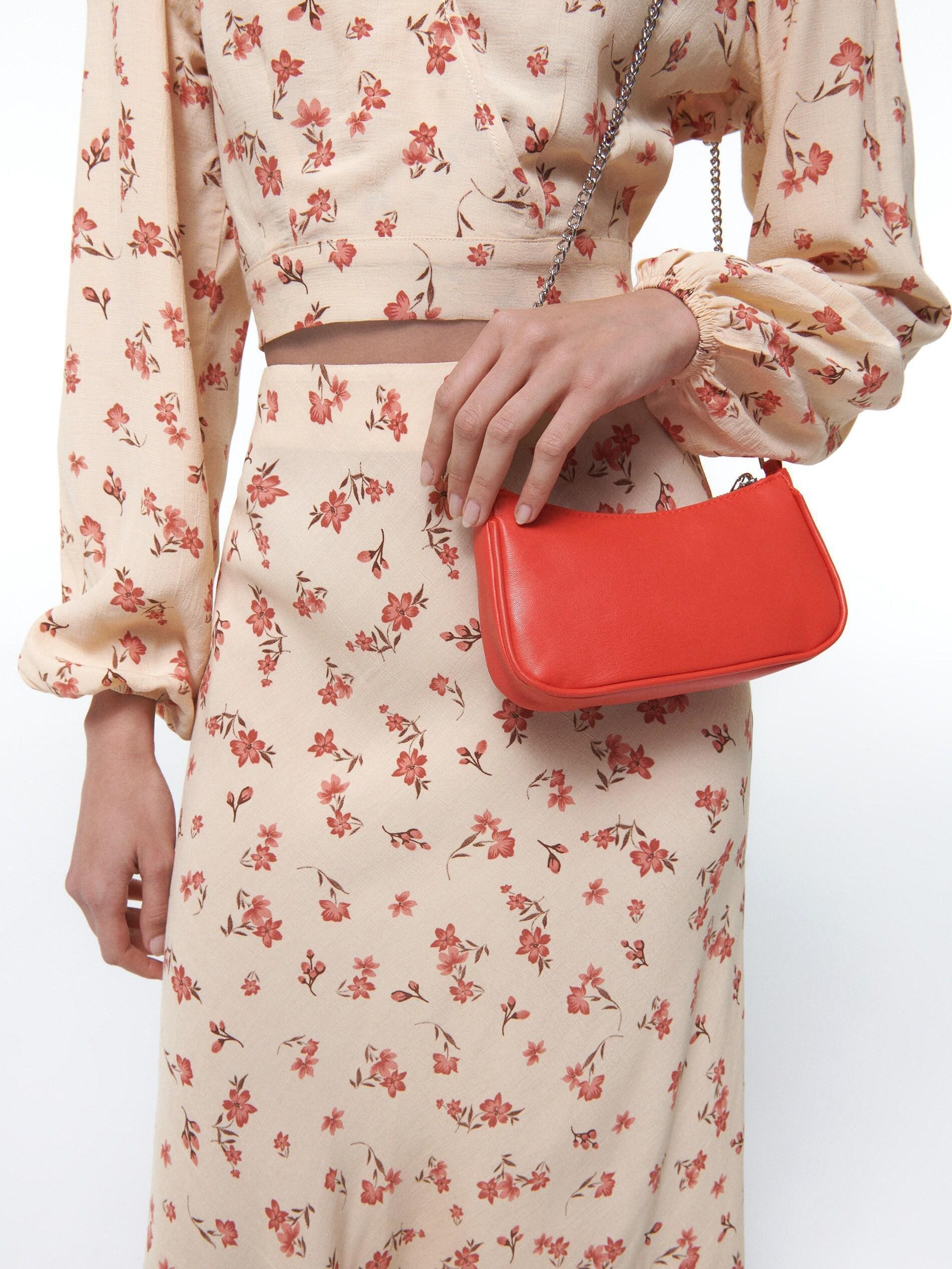 Orange Bag with chain strap, , large image number 0