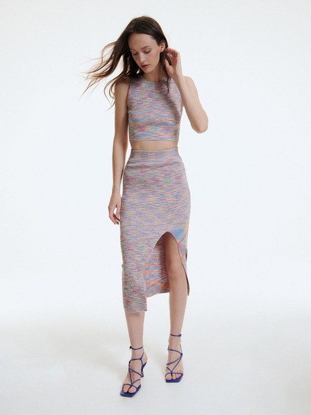 Reserved - Multicolor Viscose Blend Jersey Skirt