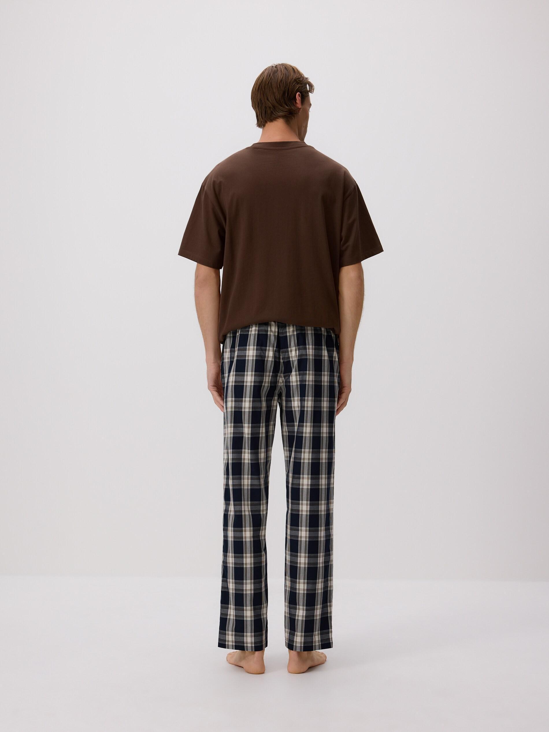 Brown Two Piece Pyjama Set With Embroidery, Brown, large image number 3