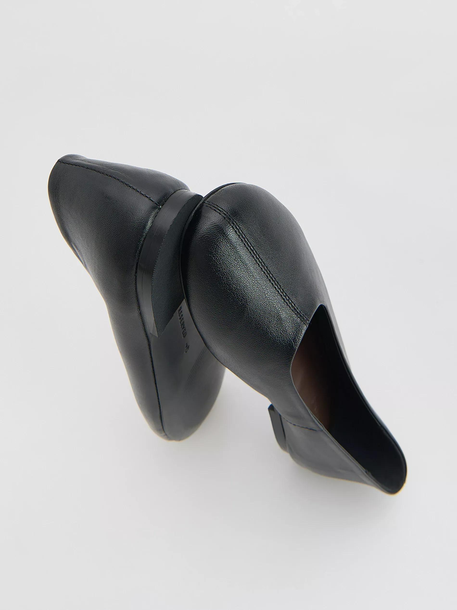 Black Leather Ballerinas, Black, large image number 2