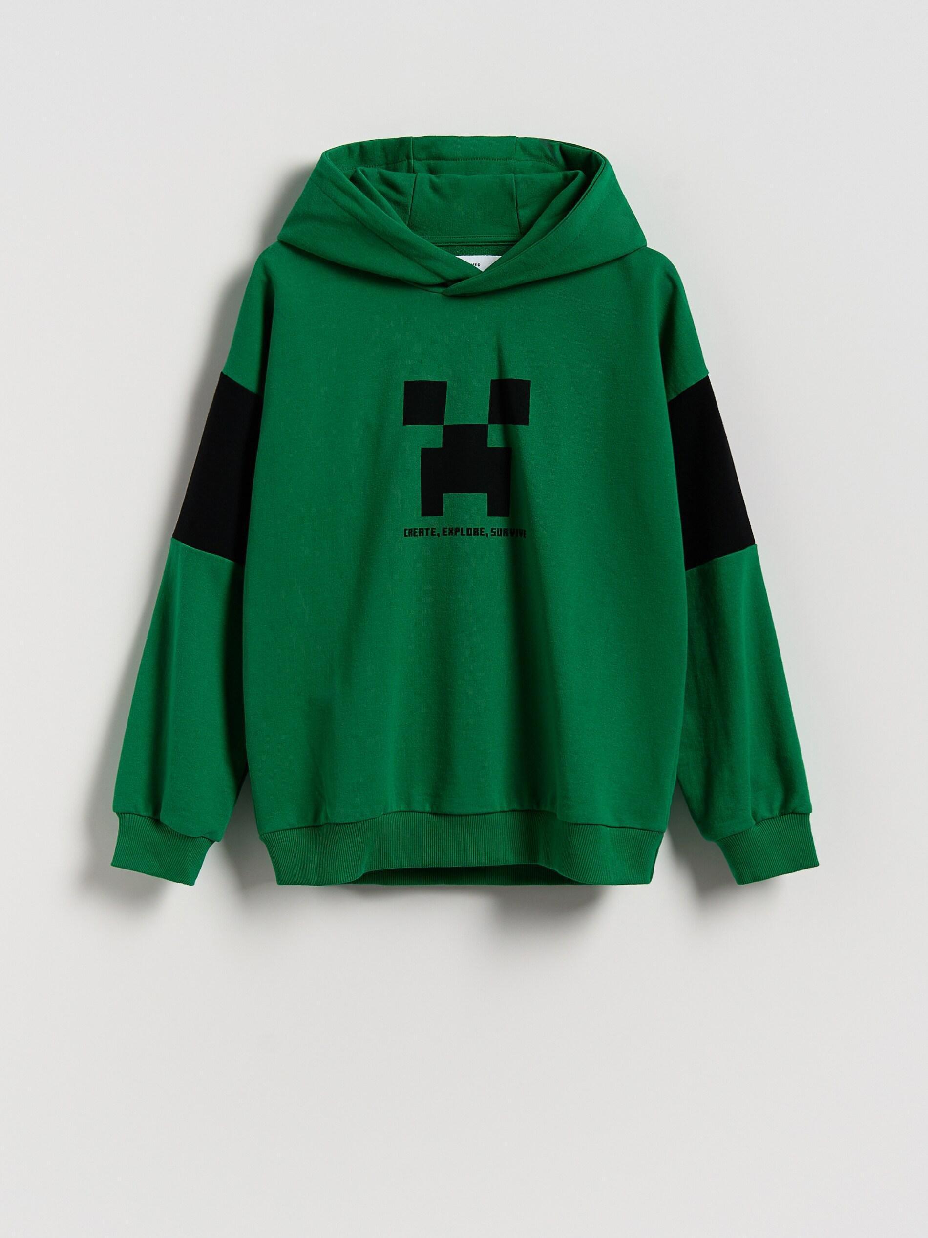GREEN Minecraft sweatshirt, Green, medium