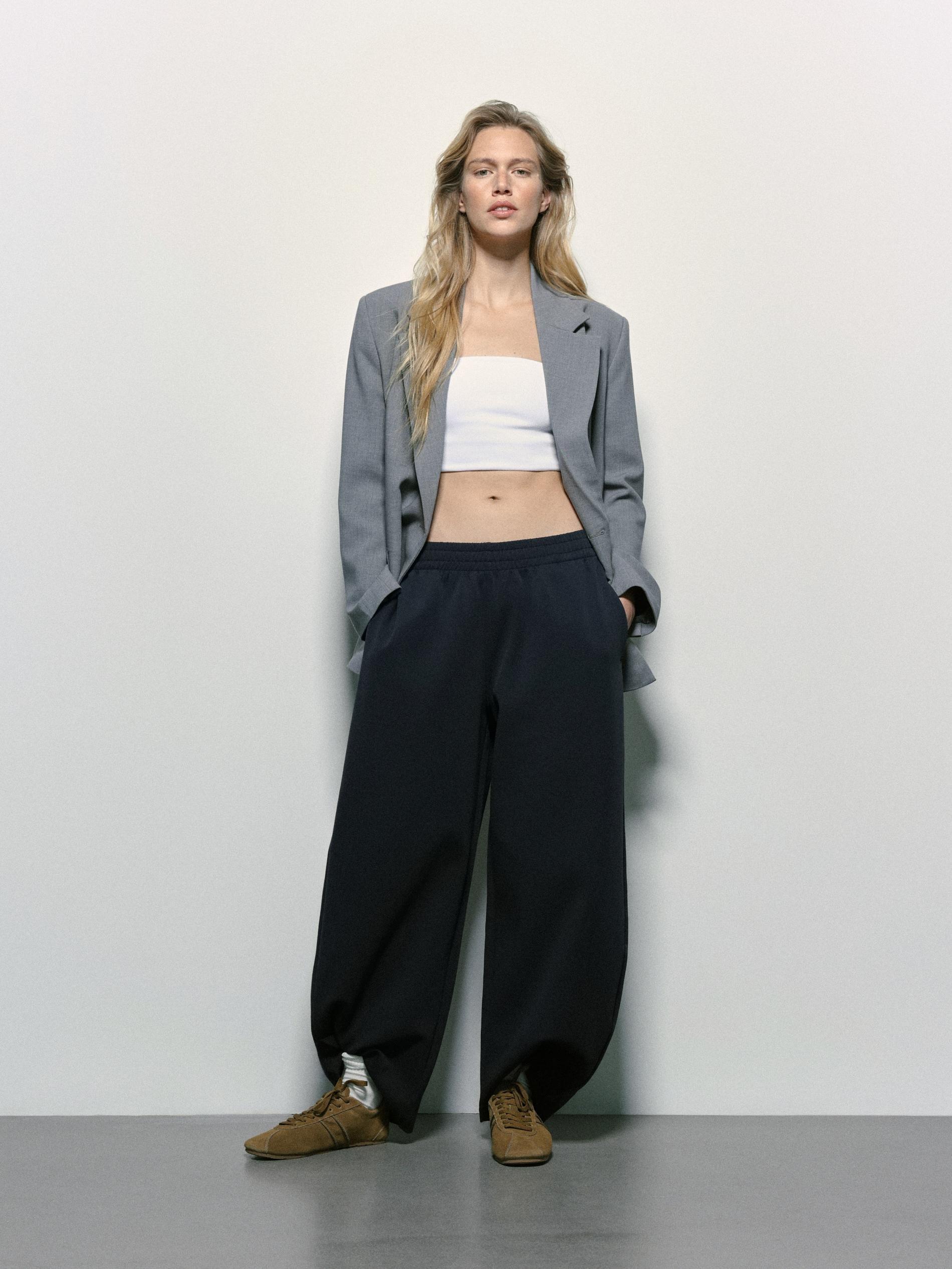 Navy Barrel Sweatpants, Blue, large image number 6