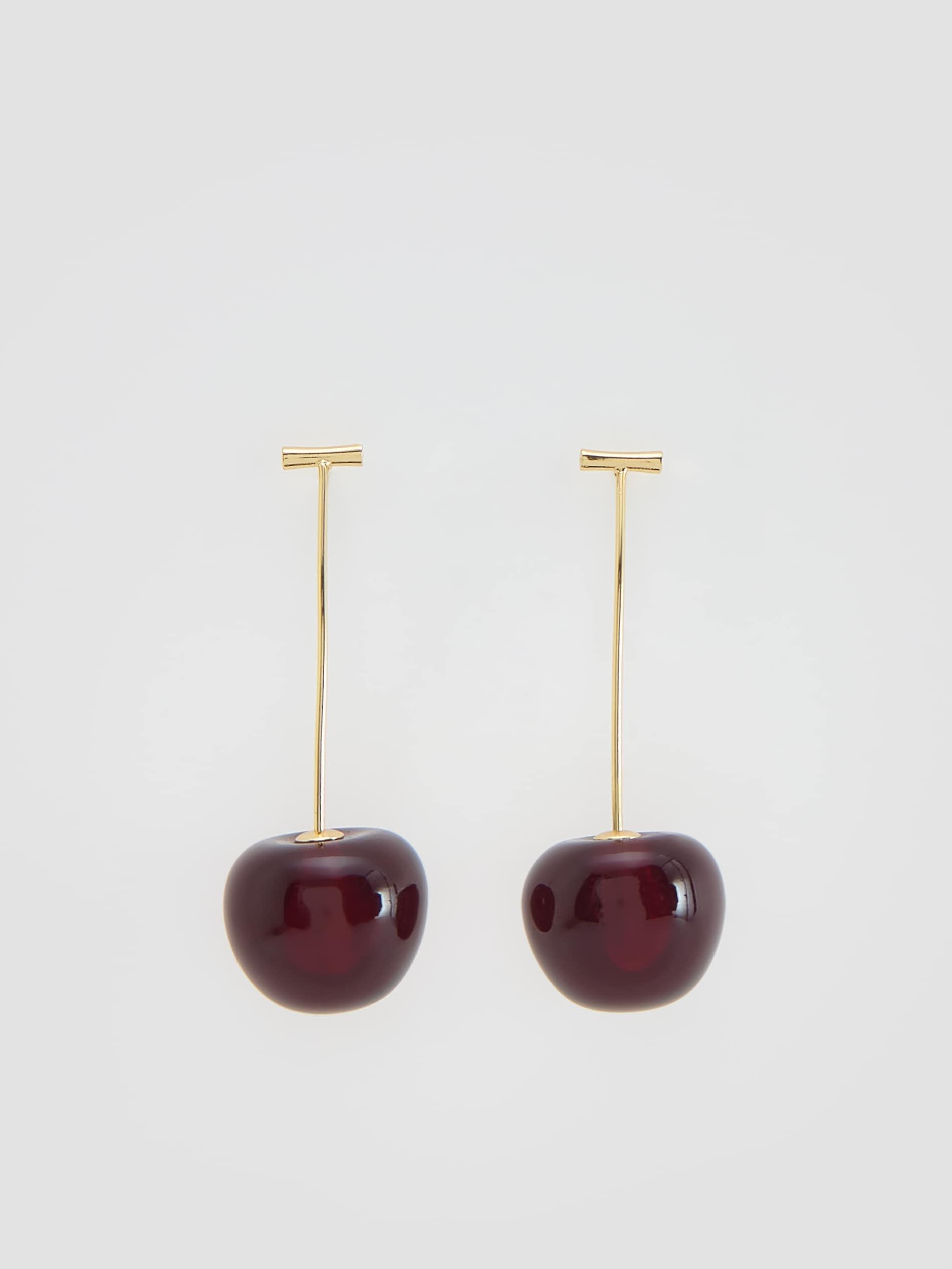 Maroon Dangle Earrings, Burgundy, large image number 0