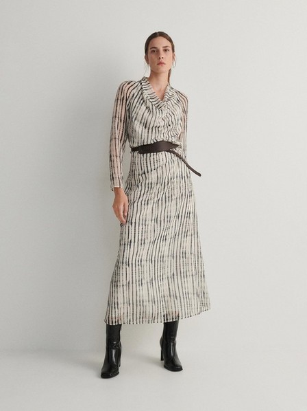 Reserved - Multicolour Maxi Dress With Belt