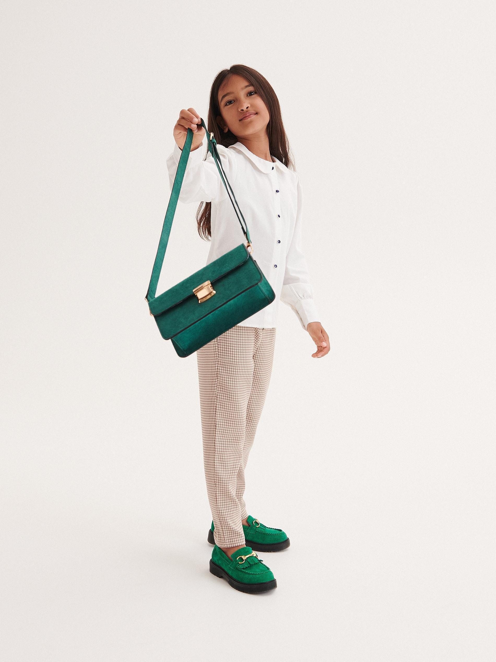 Green Messenger Bag, Kids Girls, , large image number 2