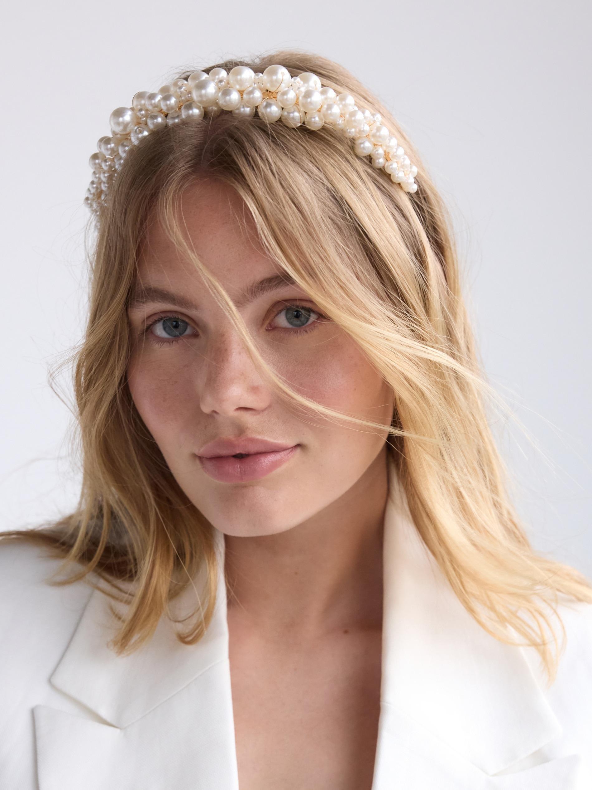 Cream Hairband, Ivory, large image number 0