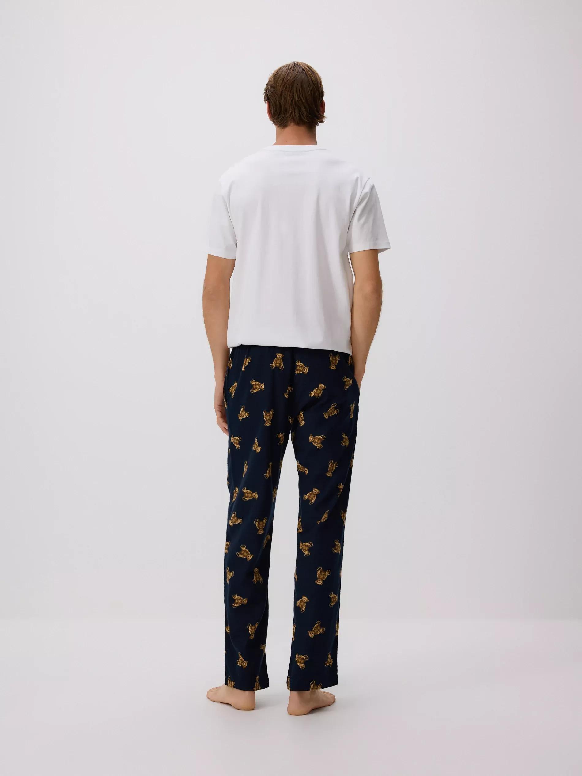 White Two Piece Printed Pyjama Set, White, large image number 3