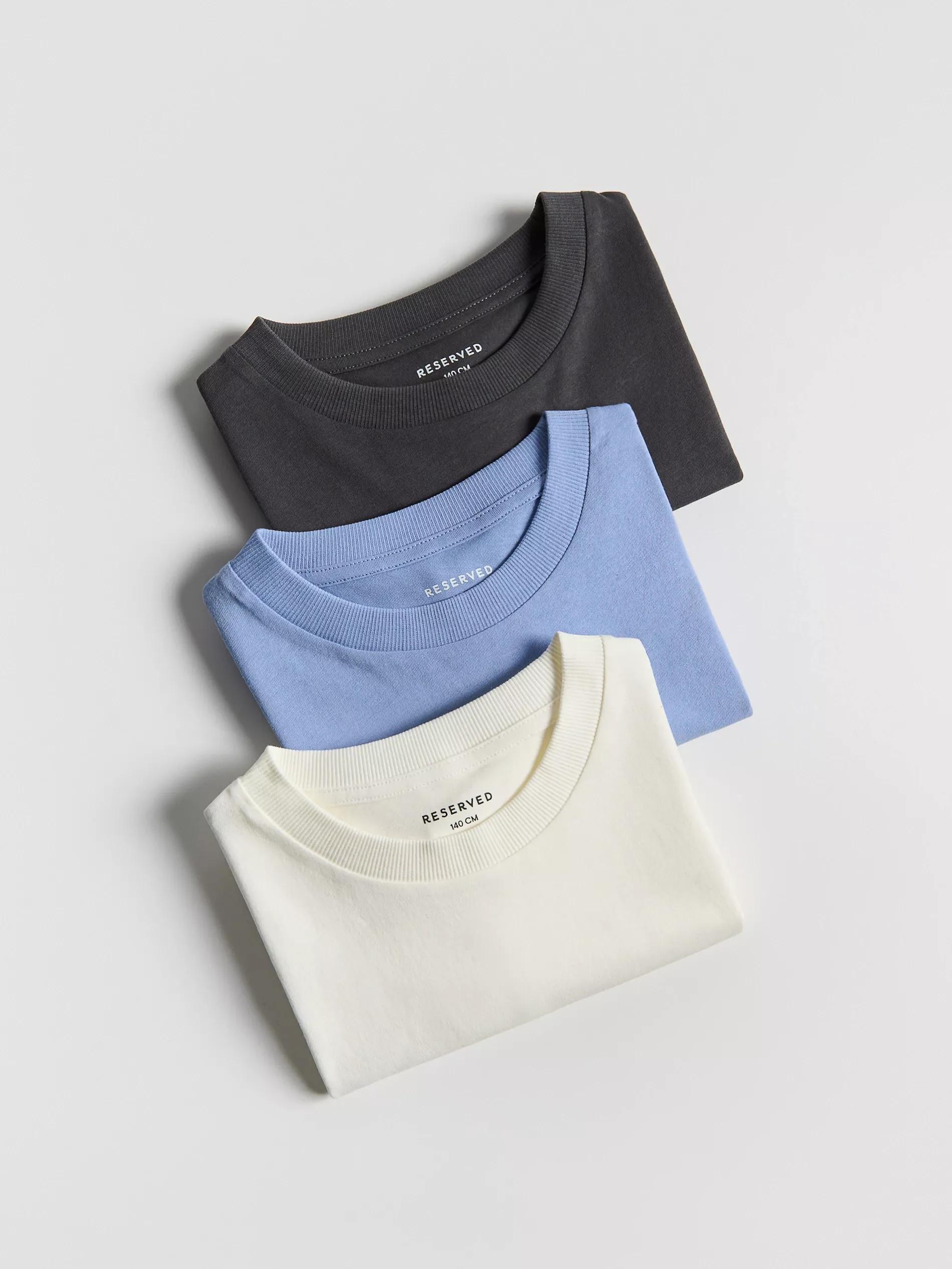 Blue Cotton T-Shirt 3 Pack, Blue, large image number 0