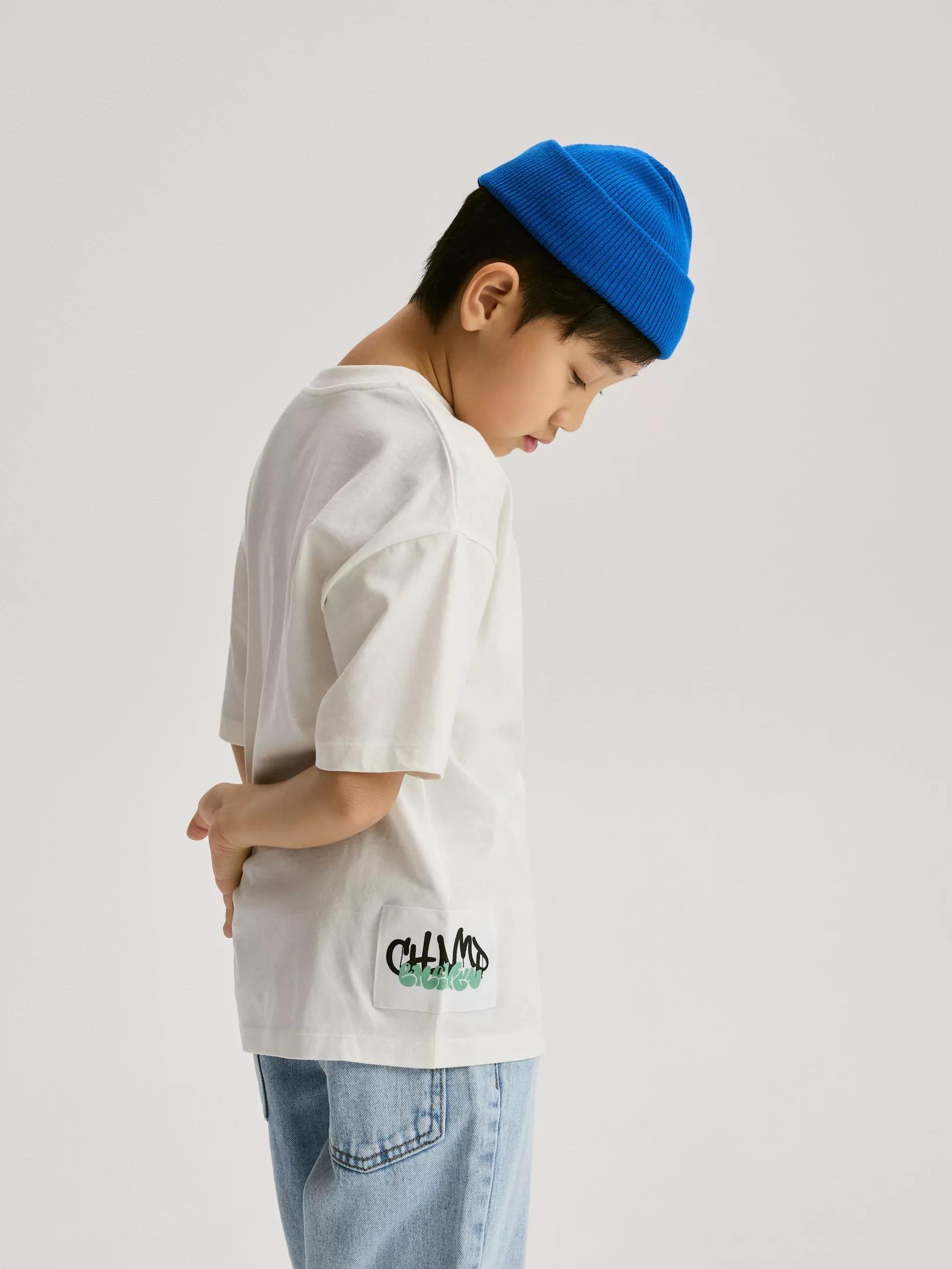 Blue Cotton T-Shirt 3 Pack, Blue, large image number 4