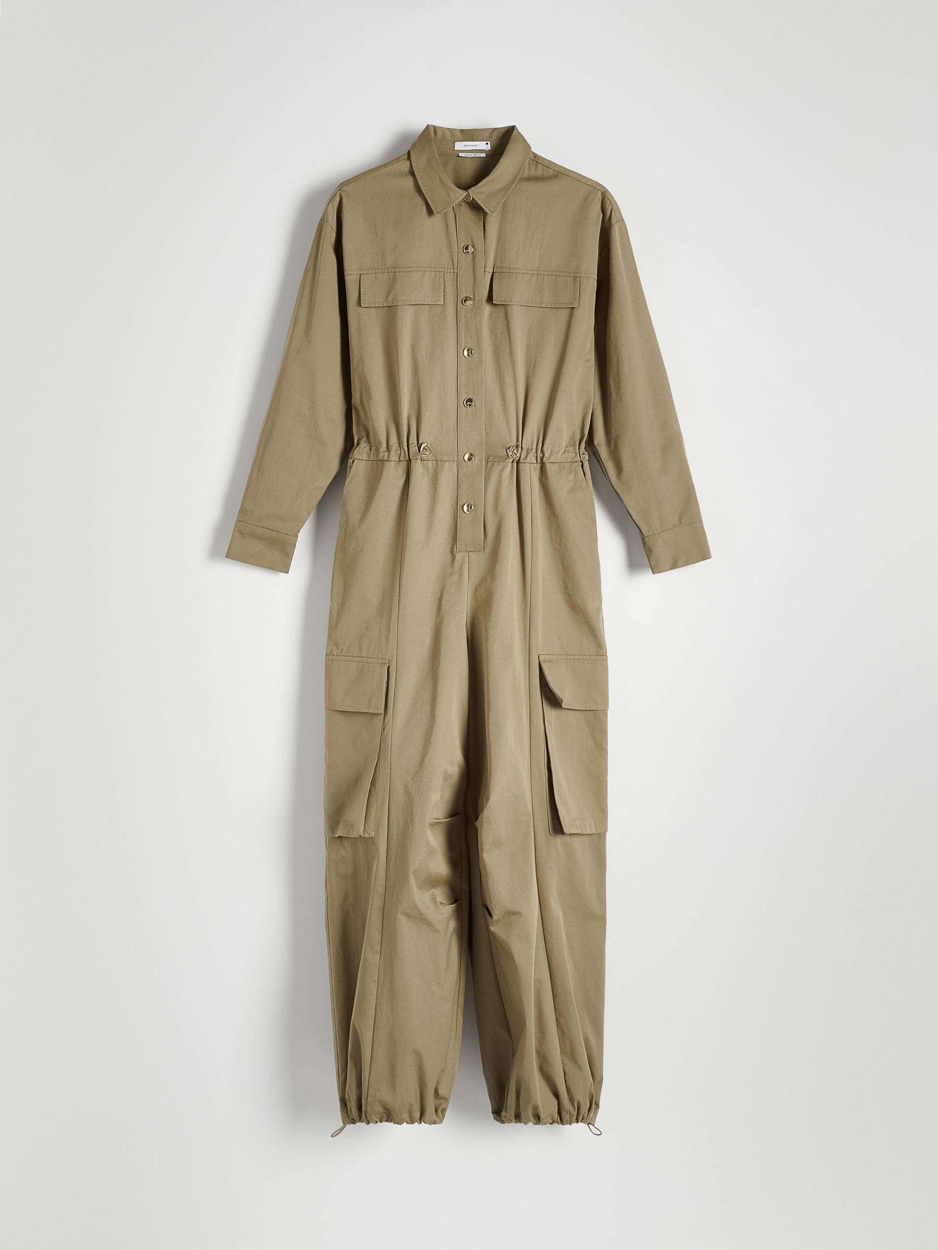 Green Cargo Jumpsuit, , large image number 5