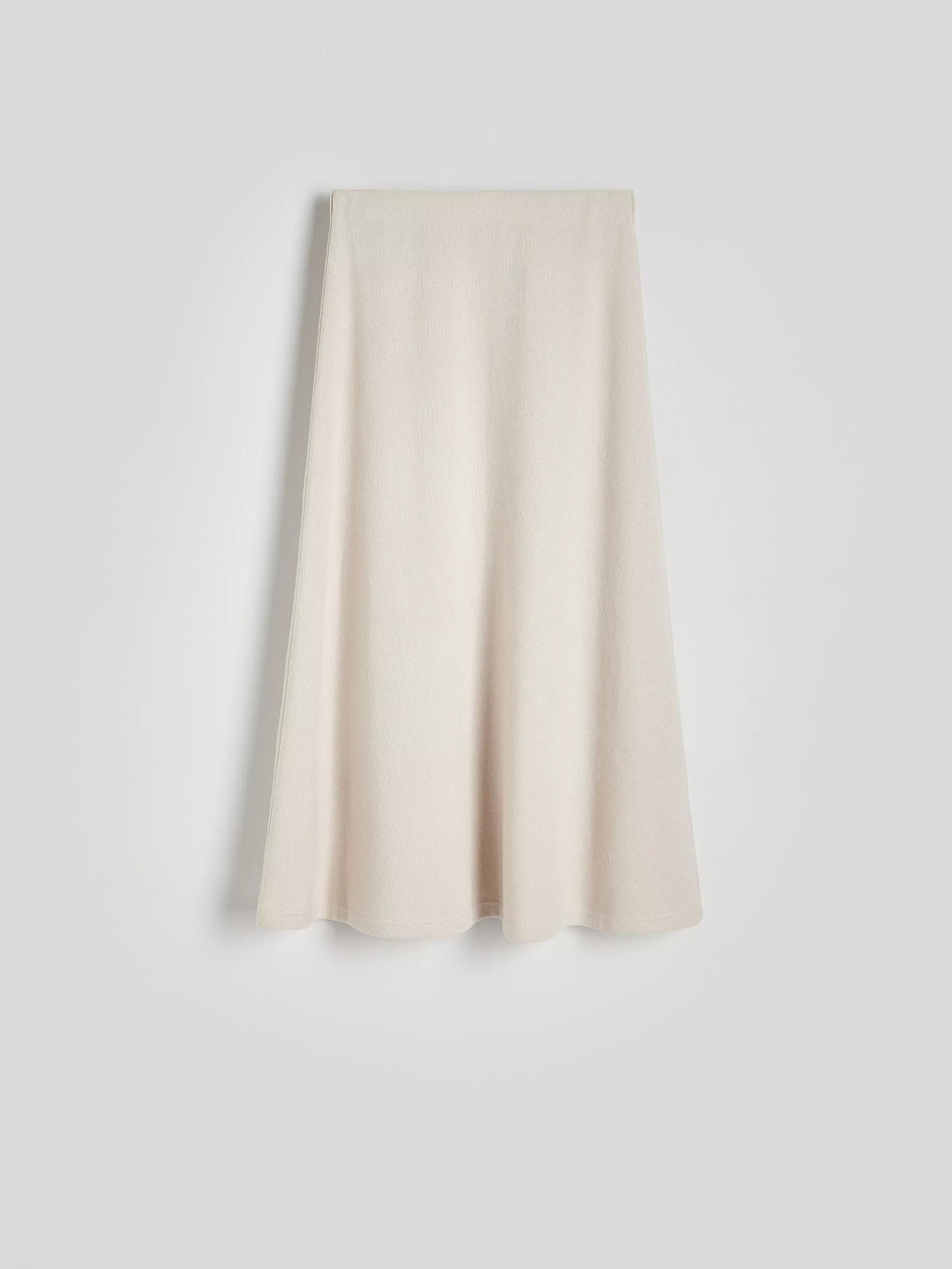 Beige Knitted Maxi Skirt, , large image number 5
