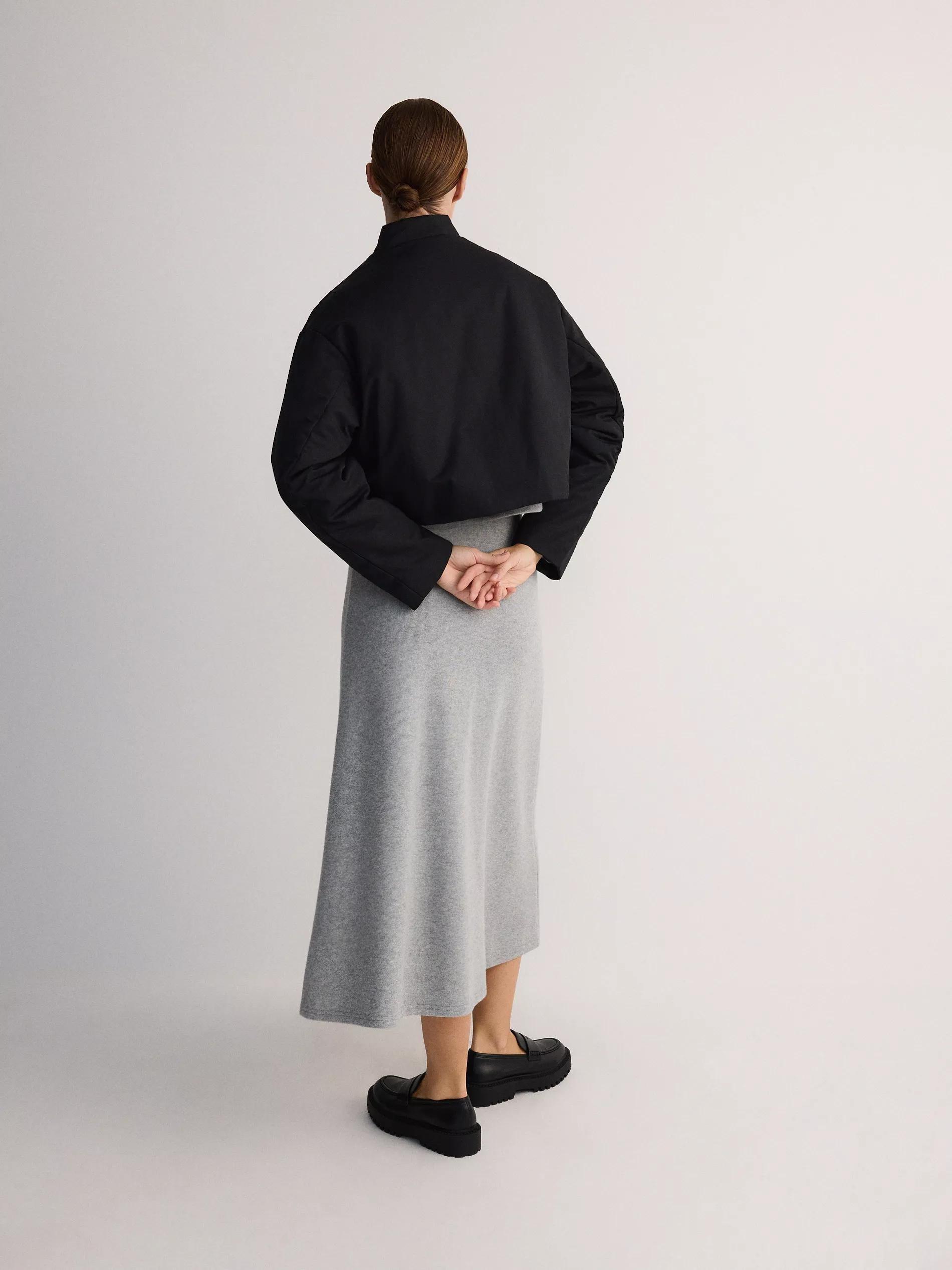 Grey Knitted Maxi Skirt, , large image number 4