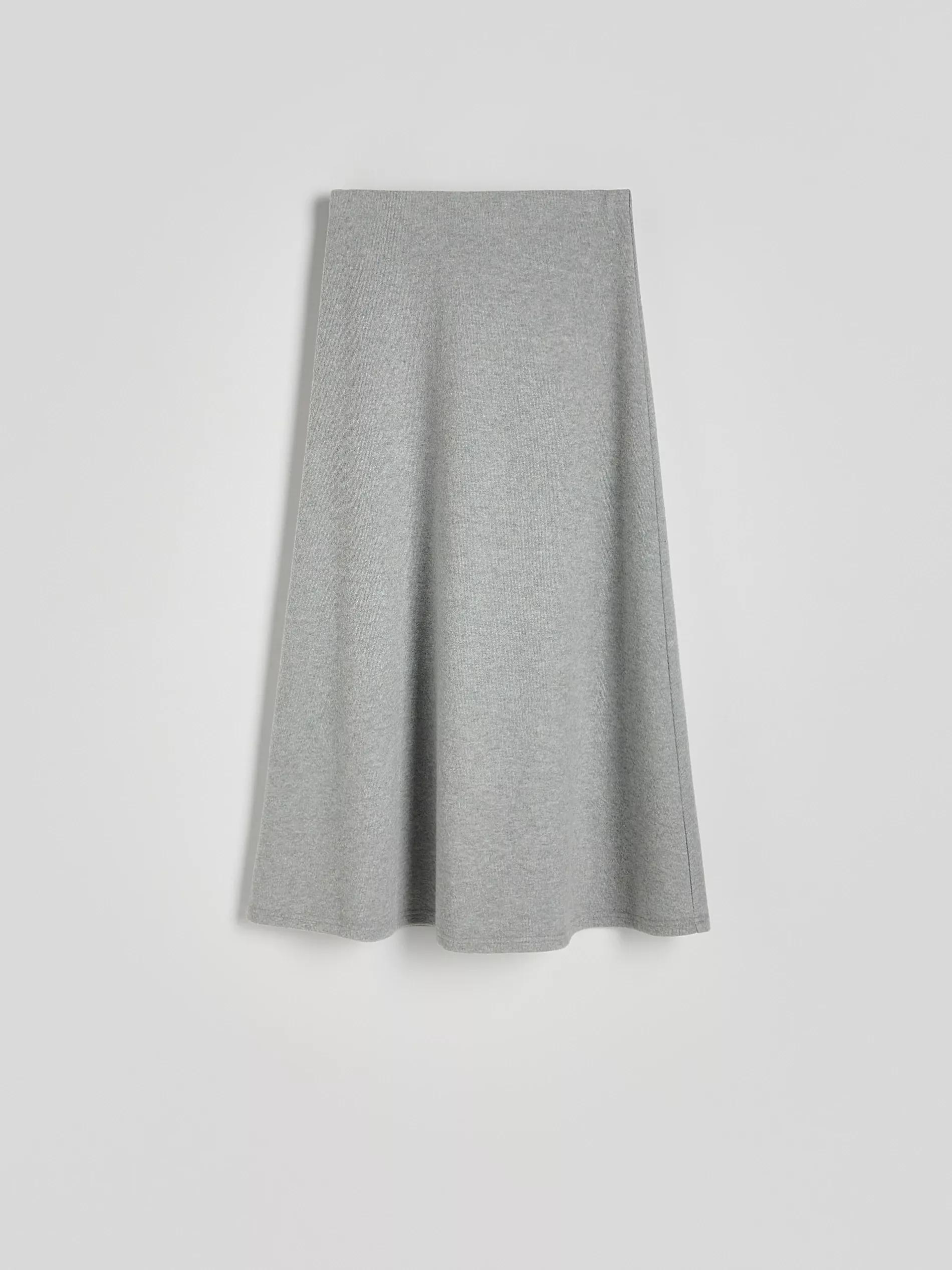Grey Knitted Maxi Skirt, , large image number 6