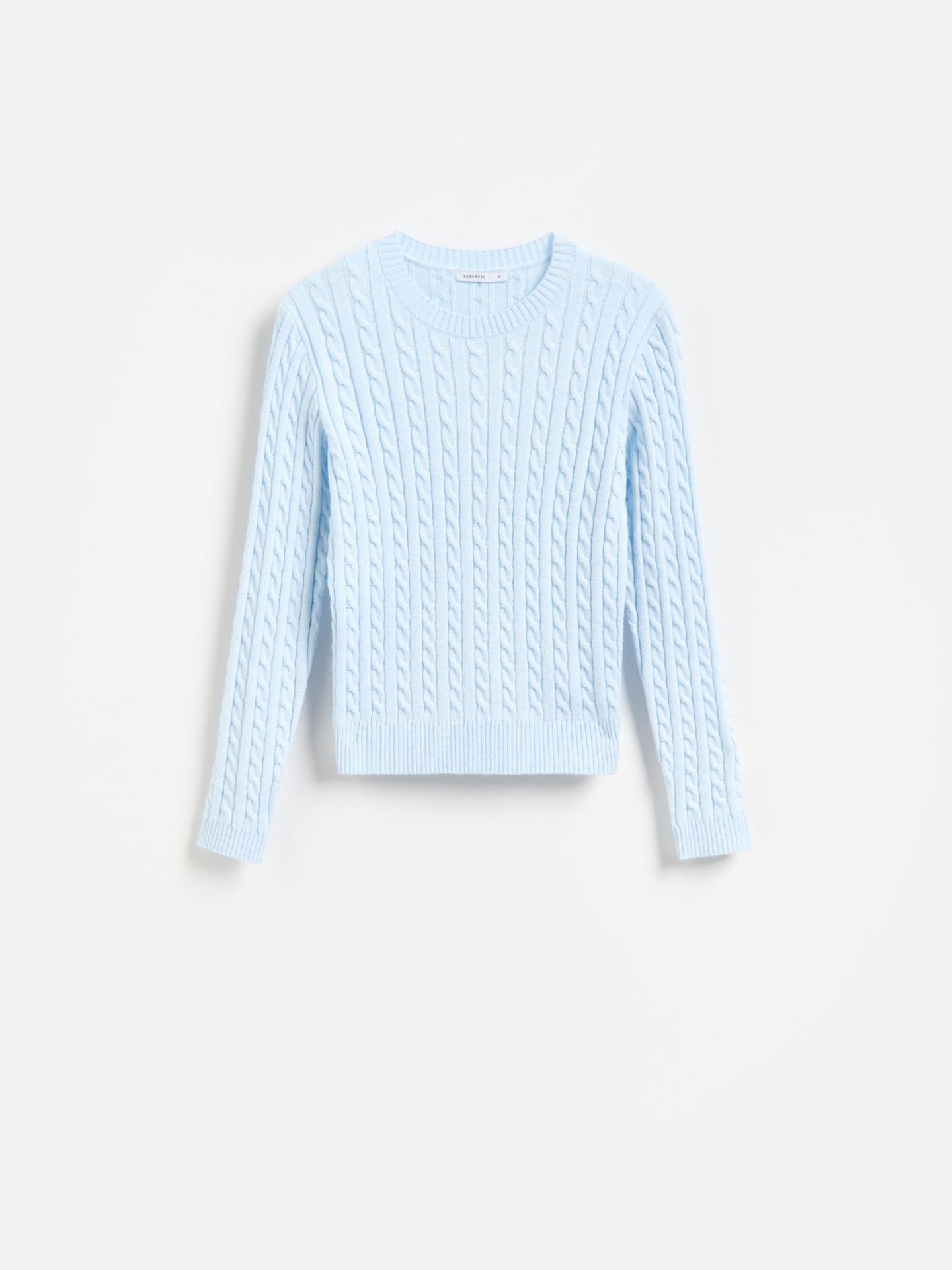 Blue Viscose Blend Jumper, Blue, large image number 3