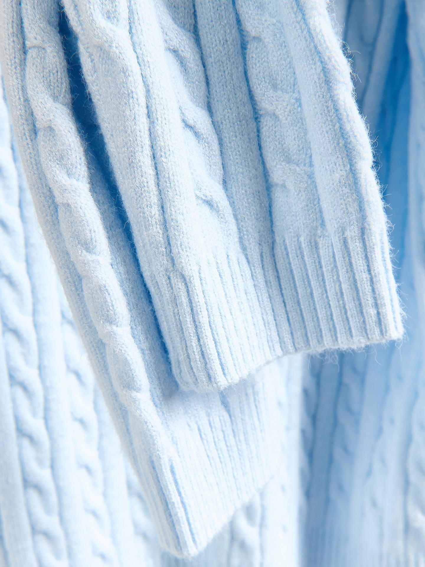 Blue Viscose Blend Jumper, Blue, large image number 4