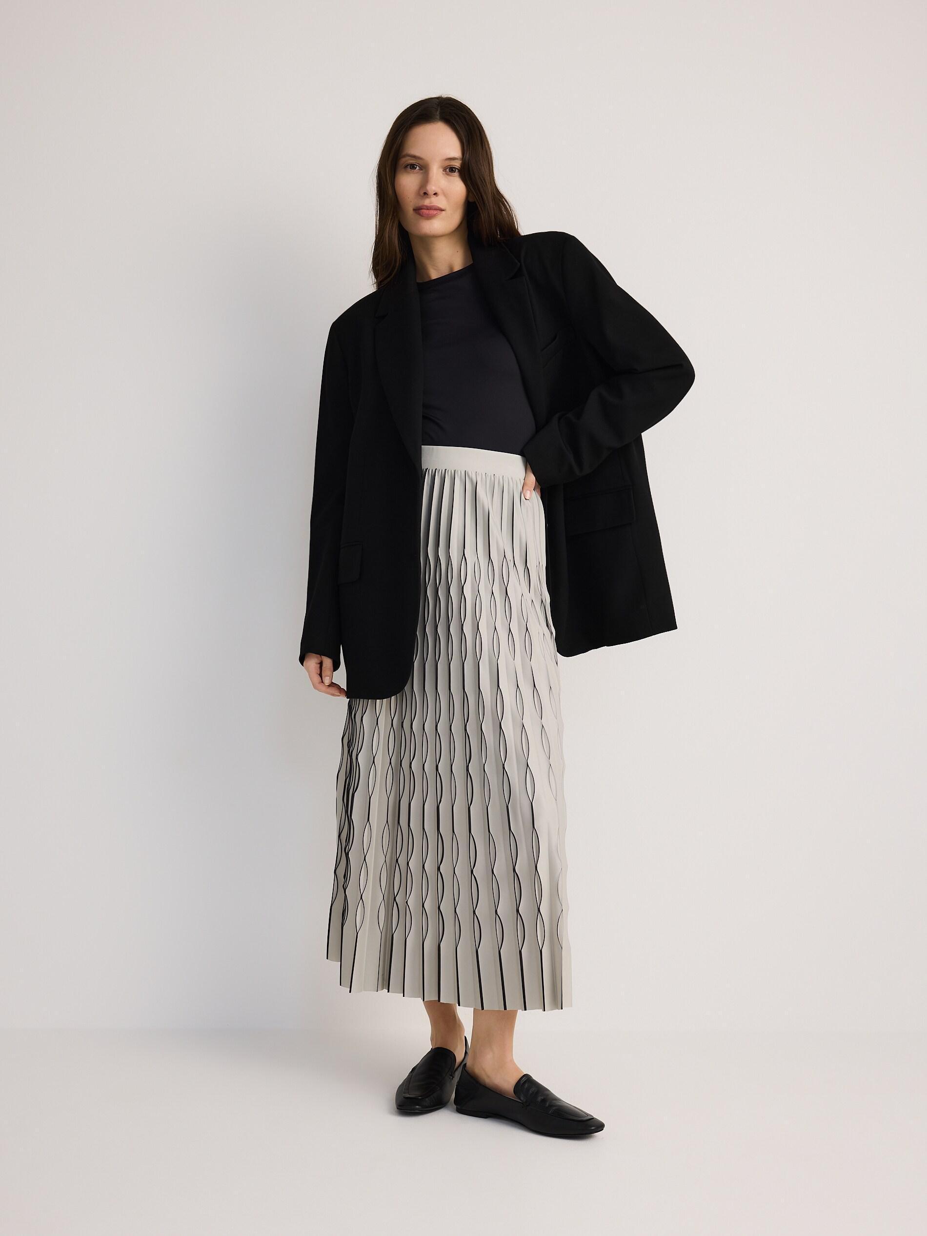 Multicolour Pleated Maxi Skirt, , large image number 0