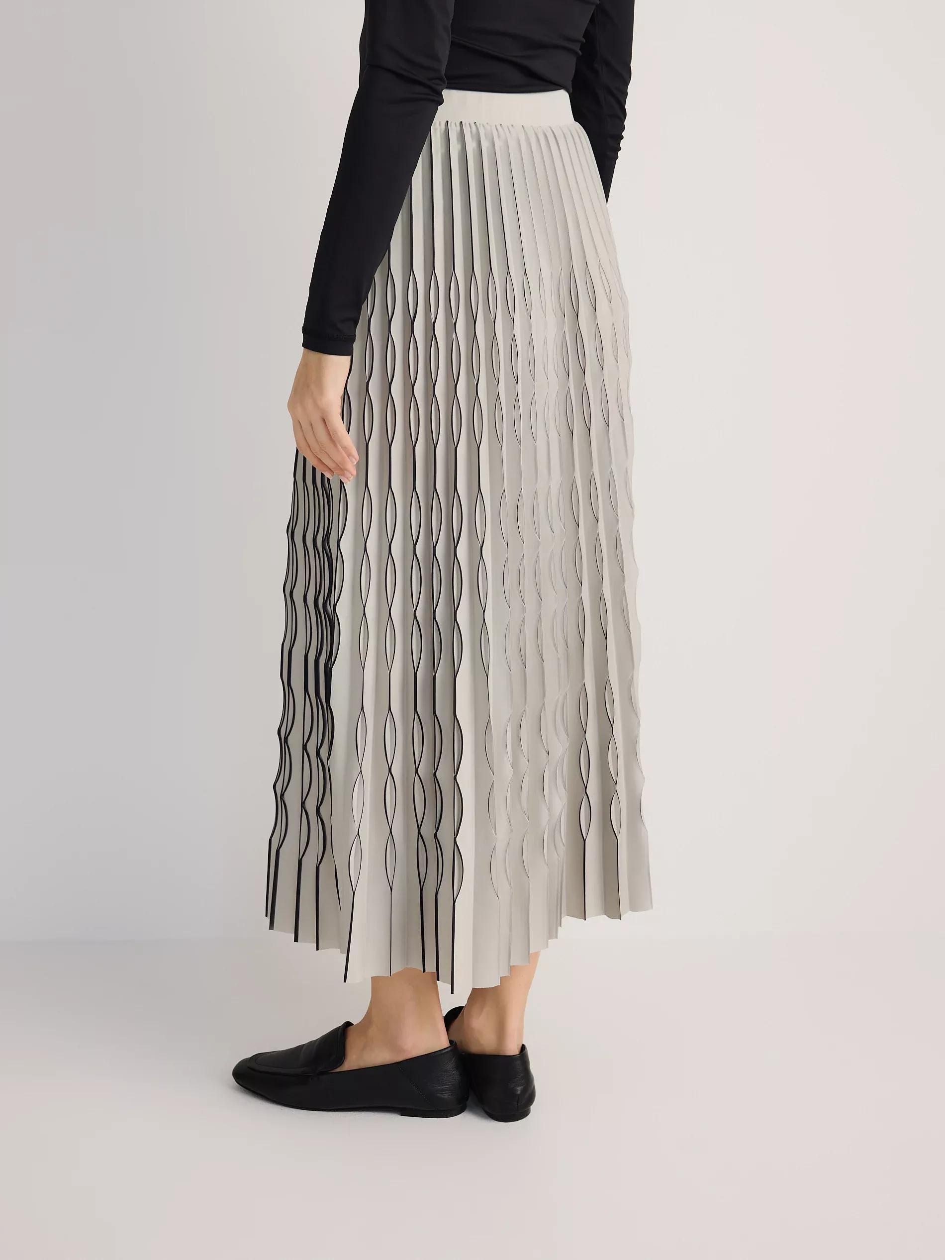 Multicolour Pleated Maxi Skirt, Multicolor, medium