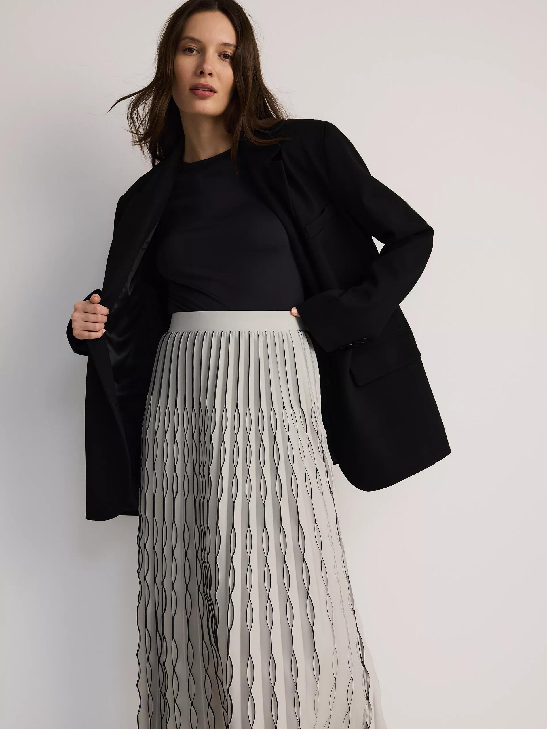 Multicolour Pleated Maxi Skirt, , large image number 4