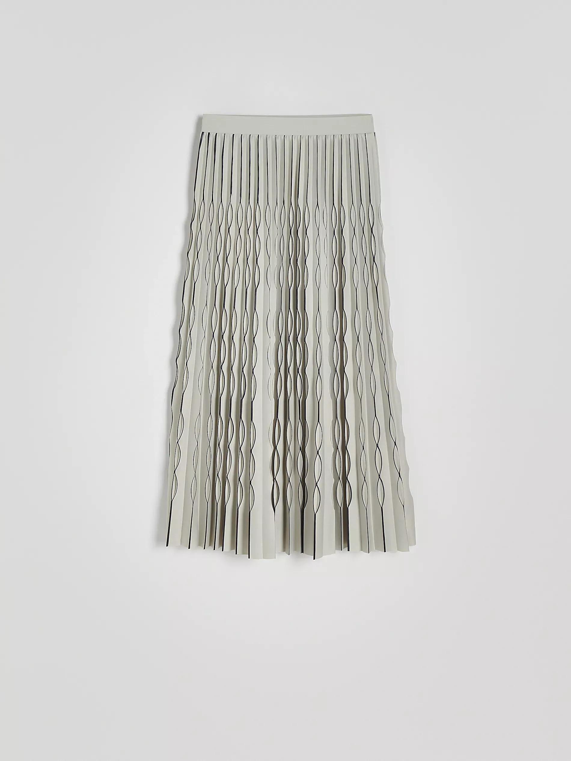 Multicolour Pleated Maxi Skirt, , large image number 5