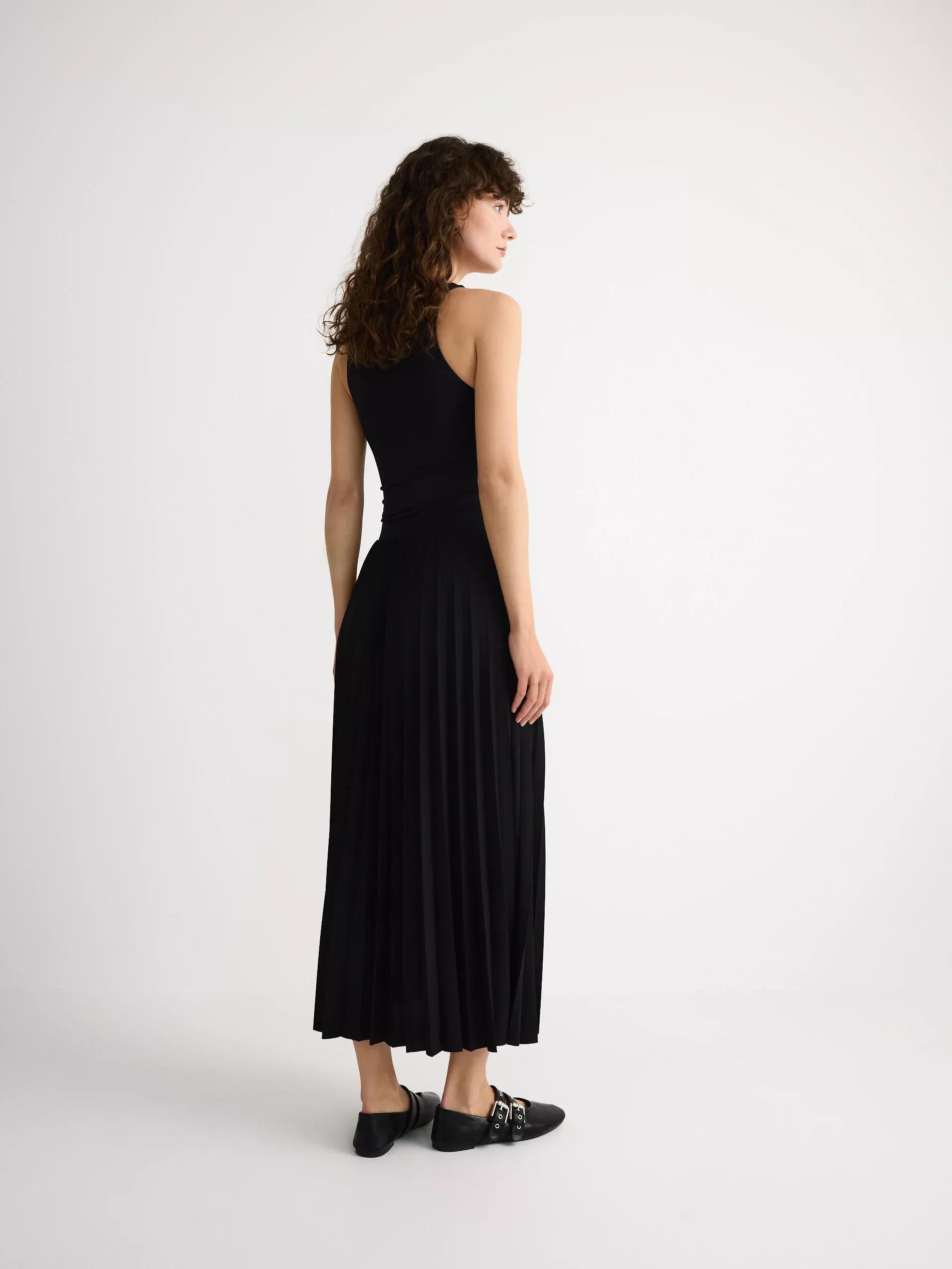 BLACK Pleated midi skirt, Black, large image number 3