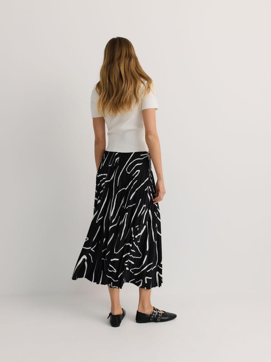 Multicolour Pleated Midi Skirt, , large image number 3