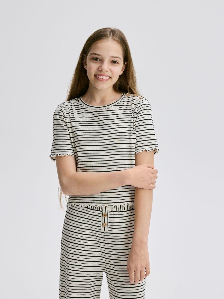 Multicolour Ribbed Knit Top, , medium