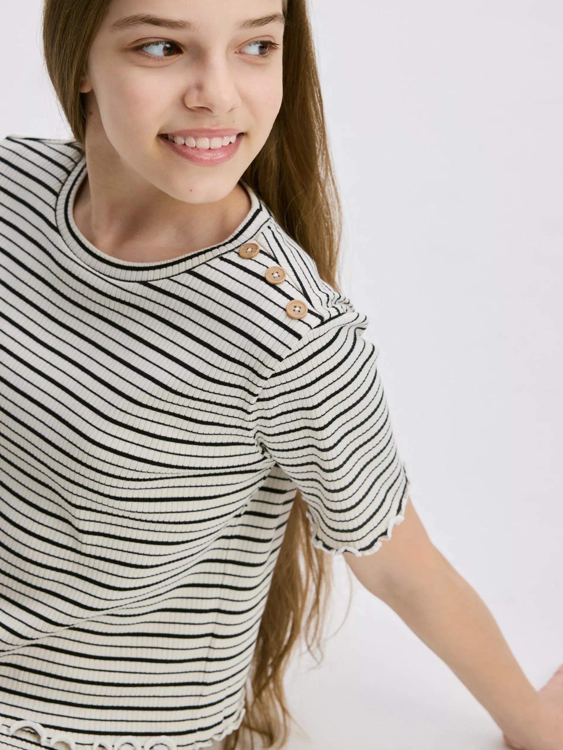 Multicolour Ribbed Knit Top, Multicolor, large image number 0