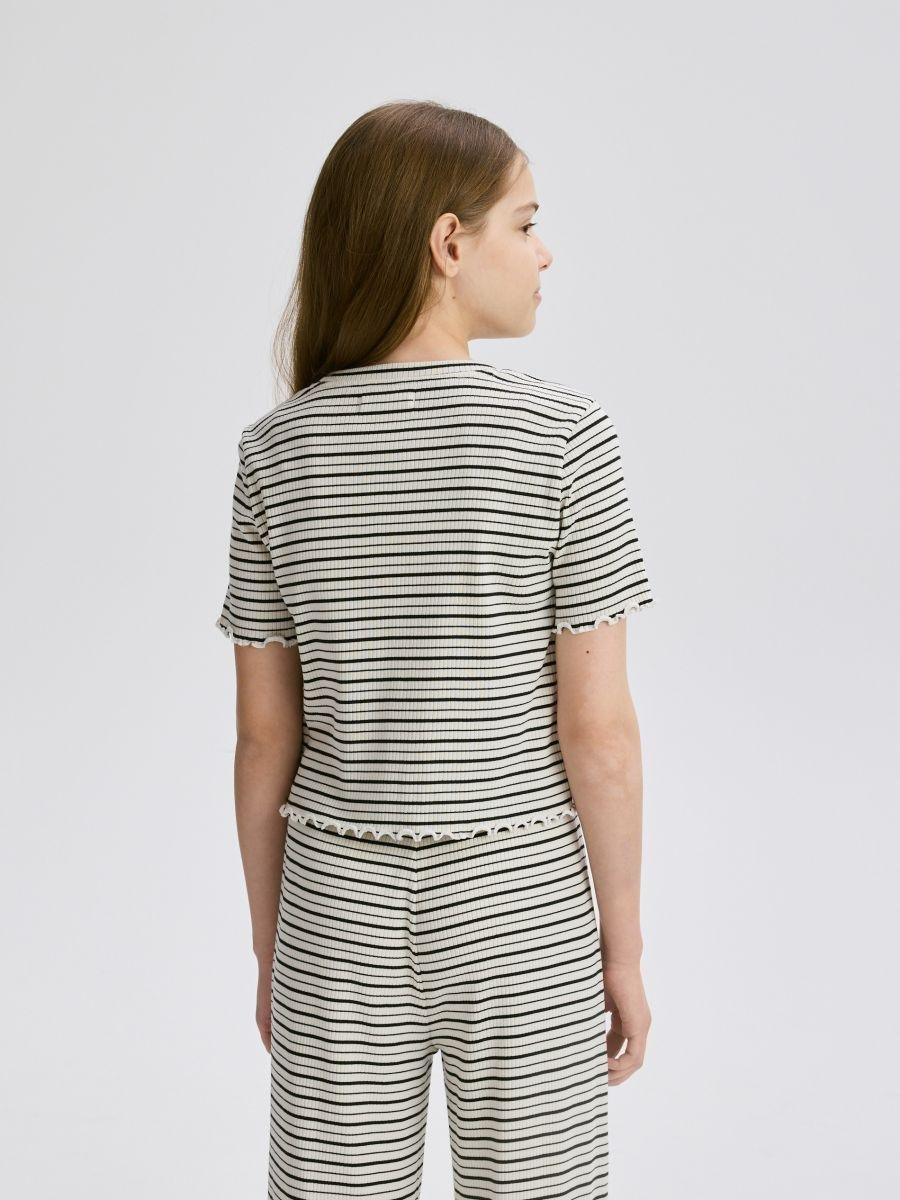 Multicolour Ribbed Knit Top, , large image number 1