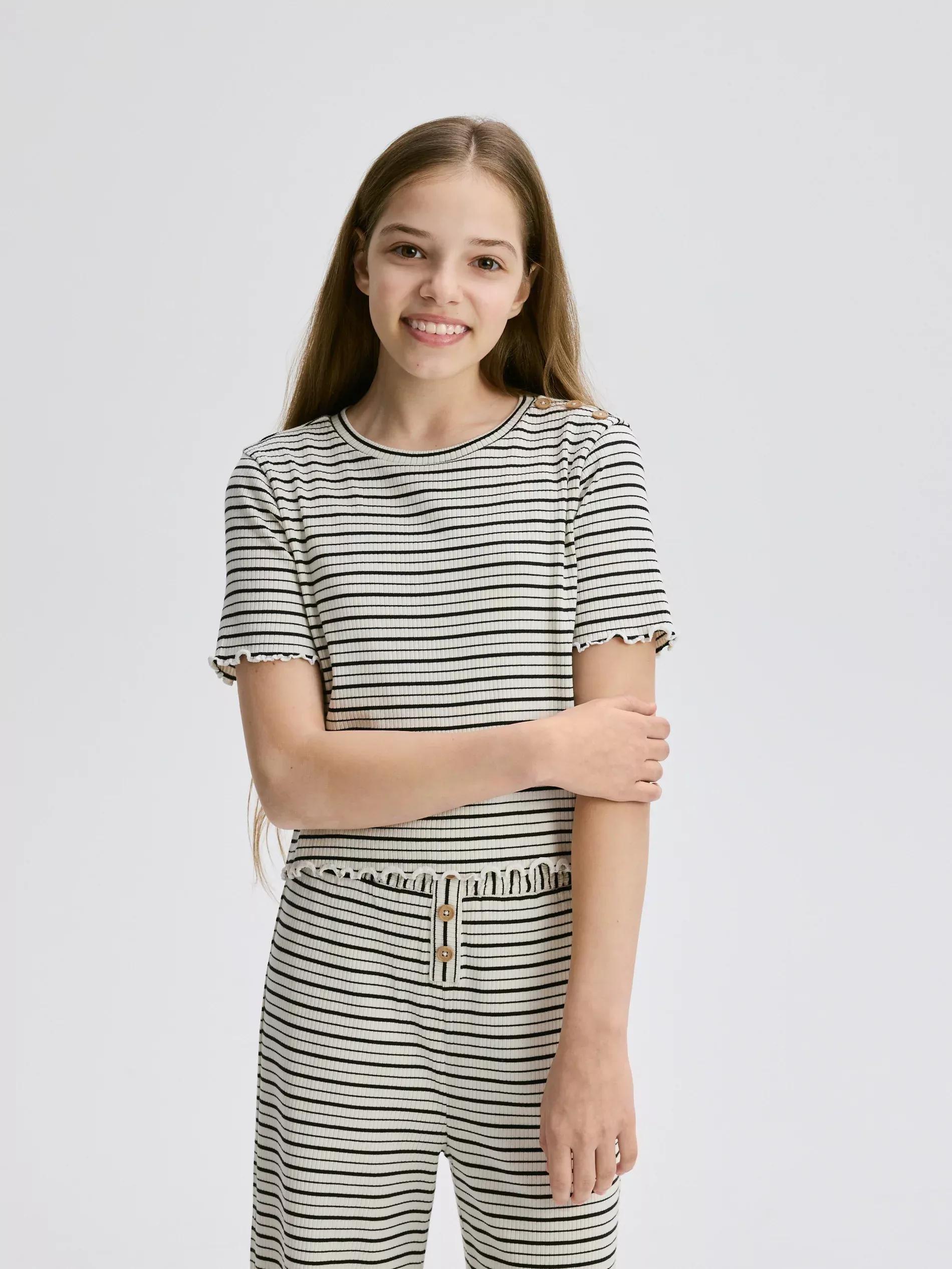 Multicolour Ribbed Knit Top, Multicolor, large image number 3