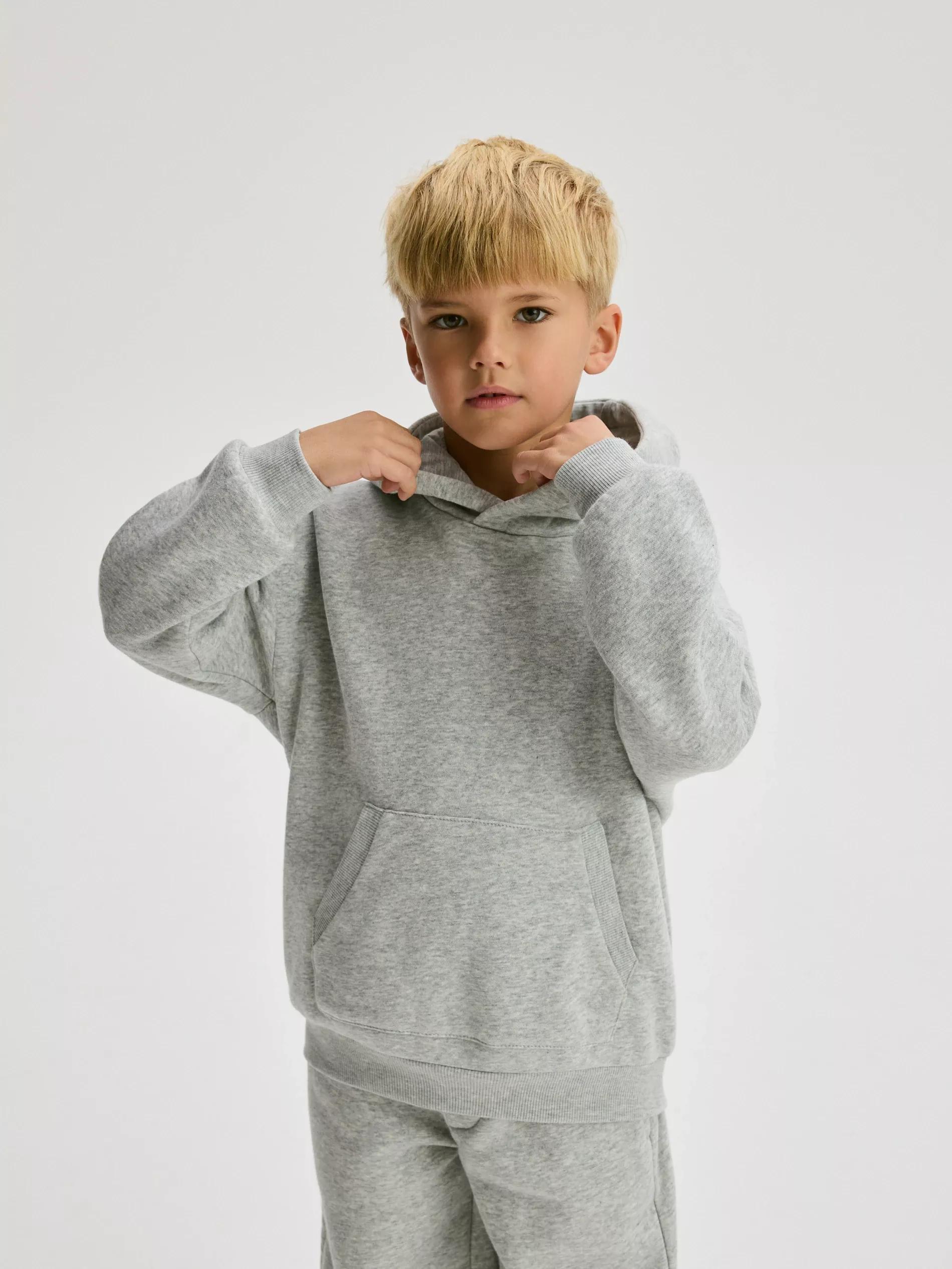 Grey Oversized Hoodie, Light grey, medium