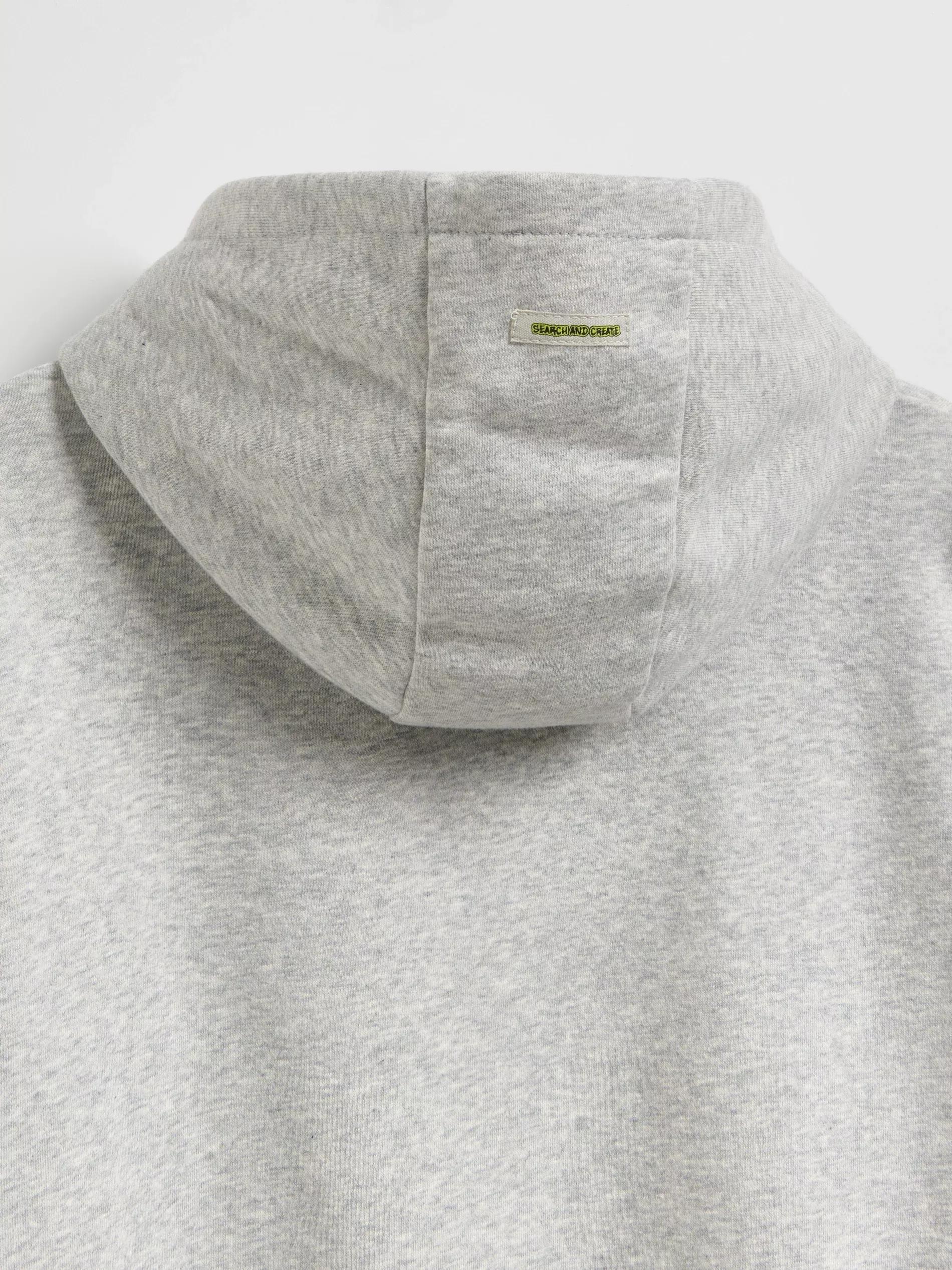 Grey Oversized Hoodie, Light grey, large image number 3