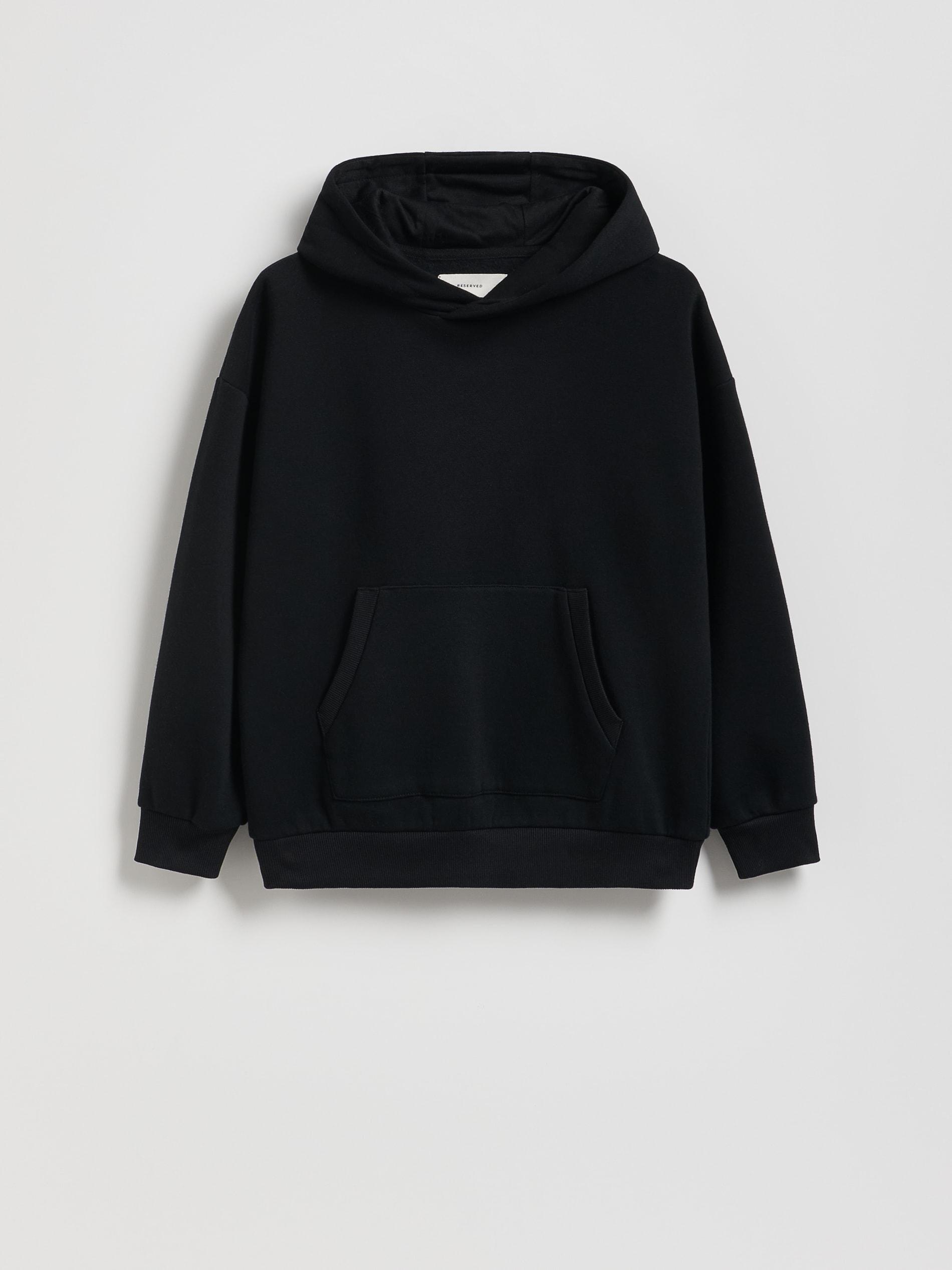 Black Oversized Hoodie, Black, medium