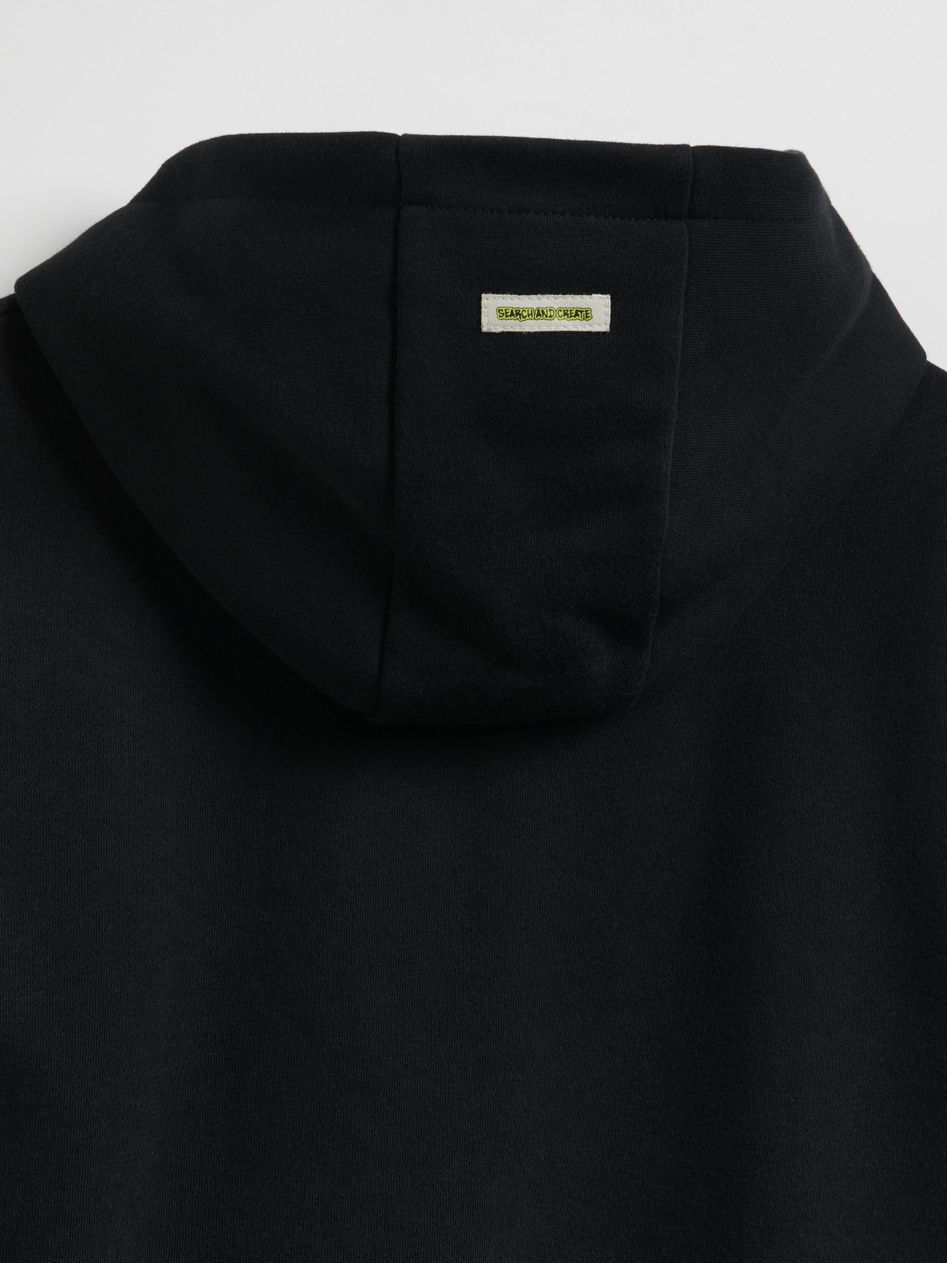 Black Oversized Hoodie, Black, large image number 2