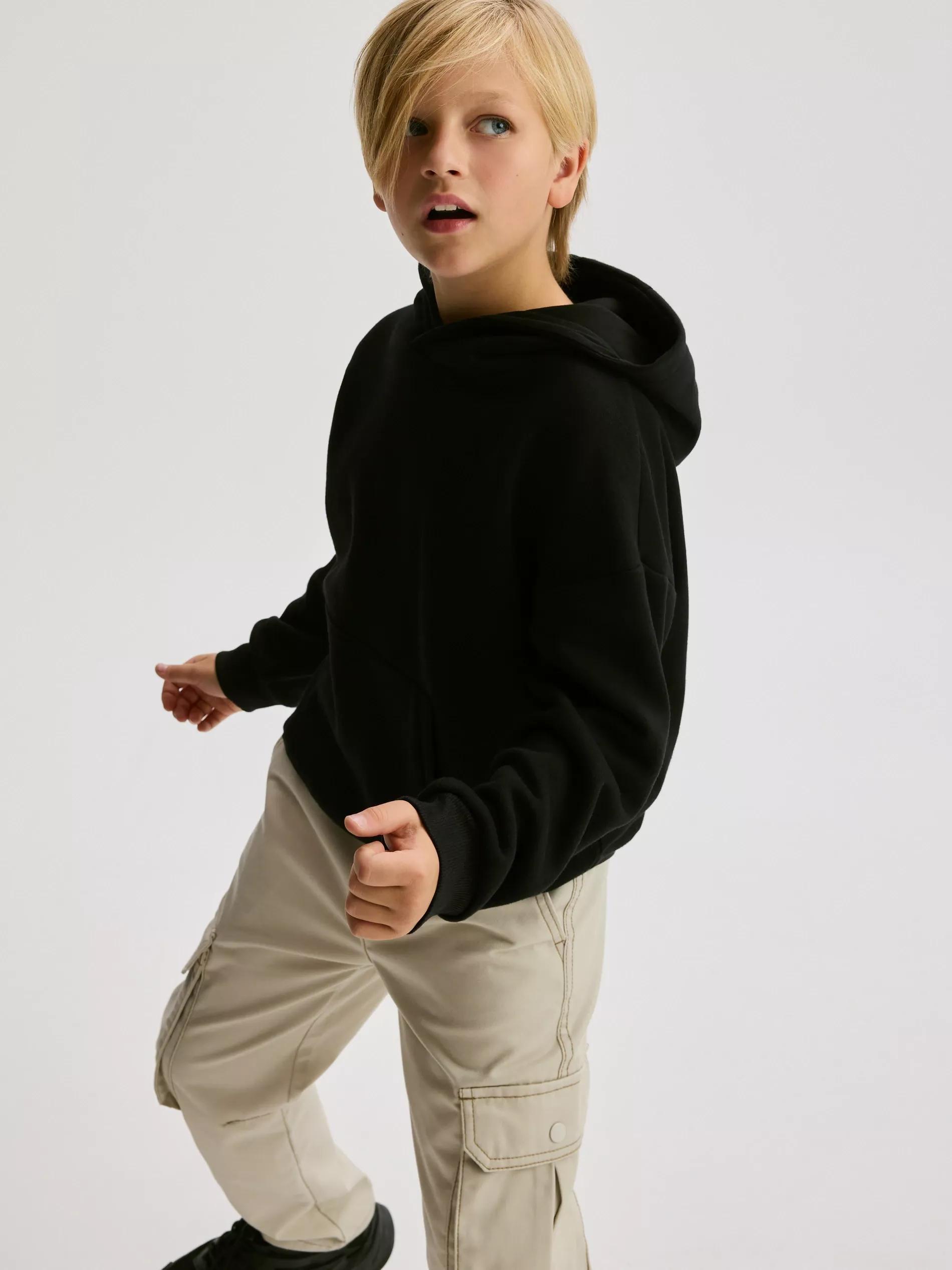 Black Oversized Hoodie, Black, large image number 4